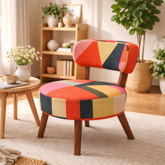Rainbow Loom Round Chair | 25x27x29" | Cotton Fabric