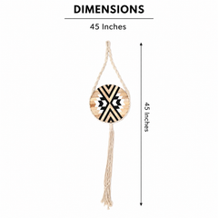 Wood & Rope Wall Hanging | Wood | Rustic Home Decor | 45"