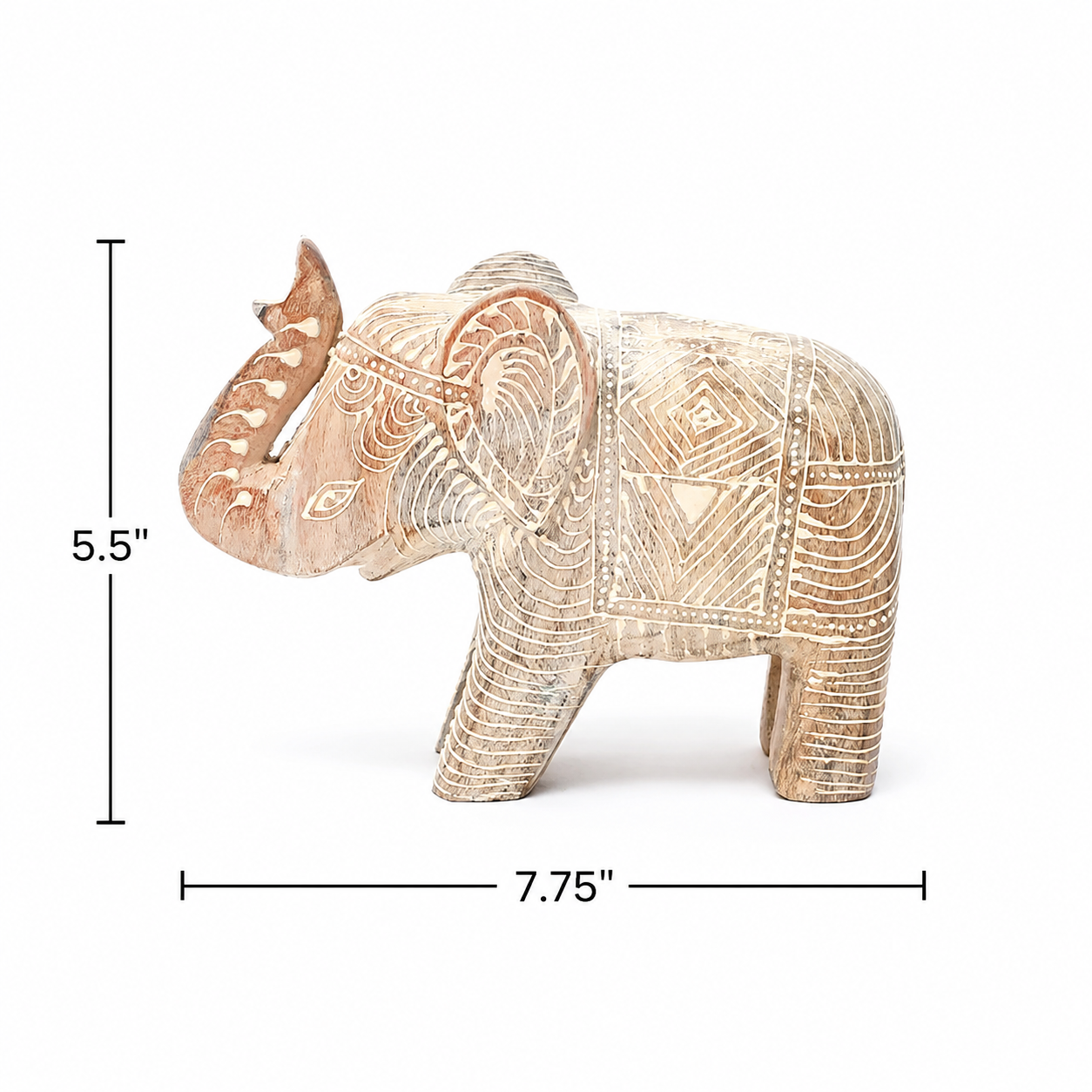Elephant Sculpture | Mango Wood | Handcarved Fegurine