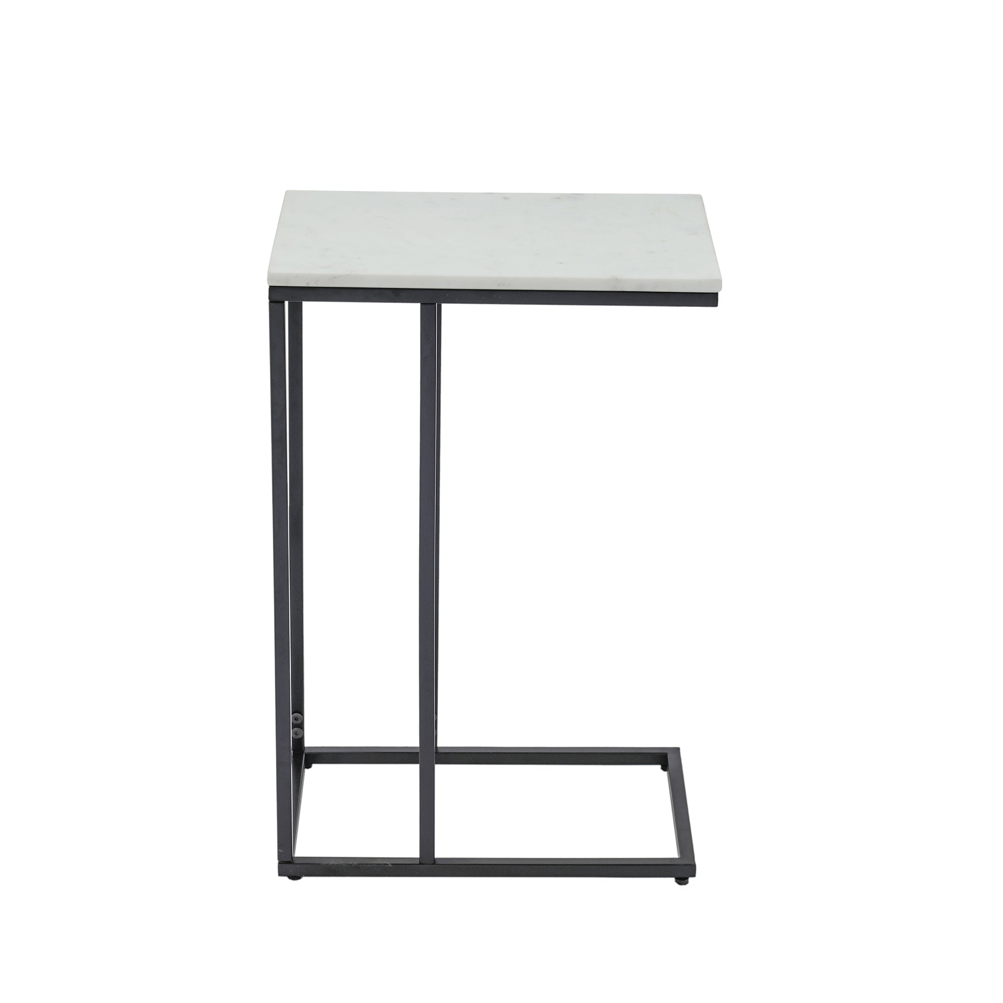 Modern C-Shape Marble Top Side Table | Luxury End Table for Living Room & Bedroom Decor
