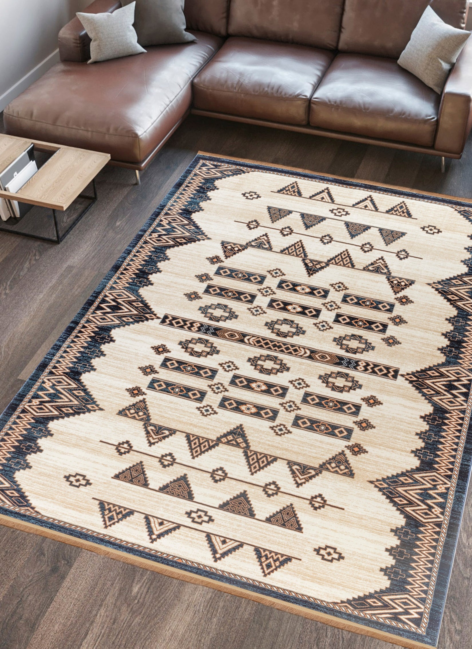 Kandahar E927A Area Rug Cream/Navy