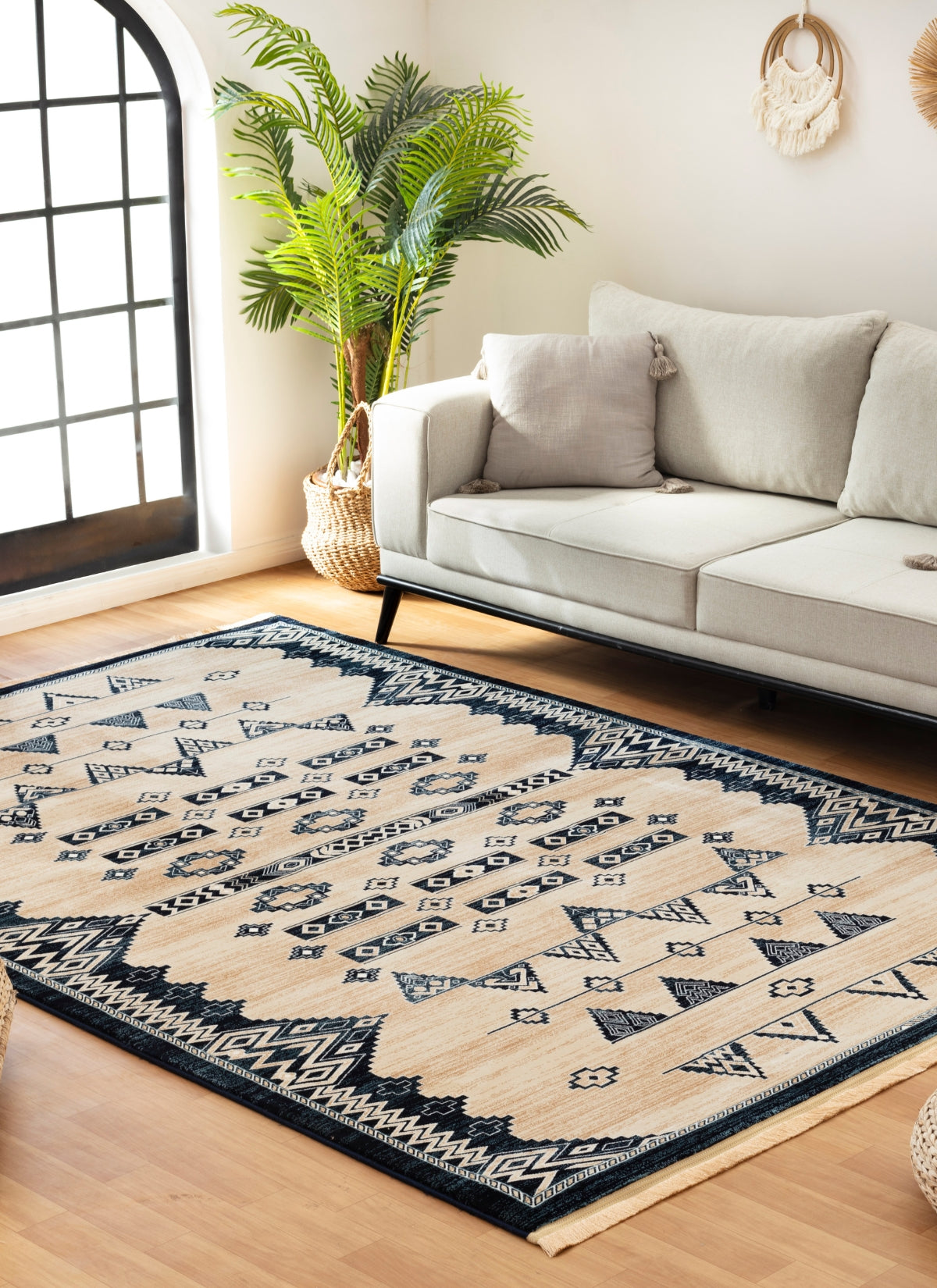 Kandahar E927A Area Rug Beige/Navy