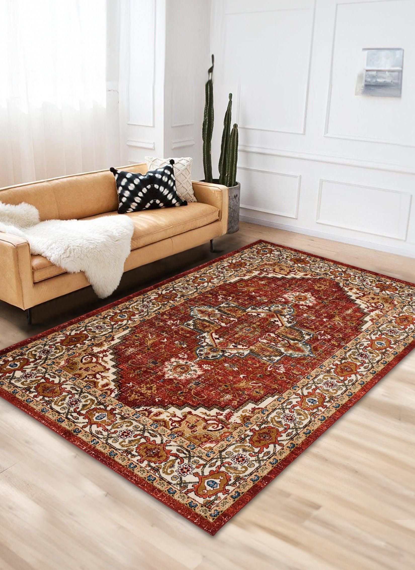 Mongolia 2987A Area Rug Red/Red