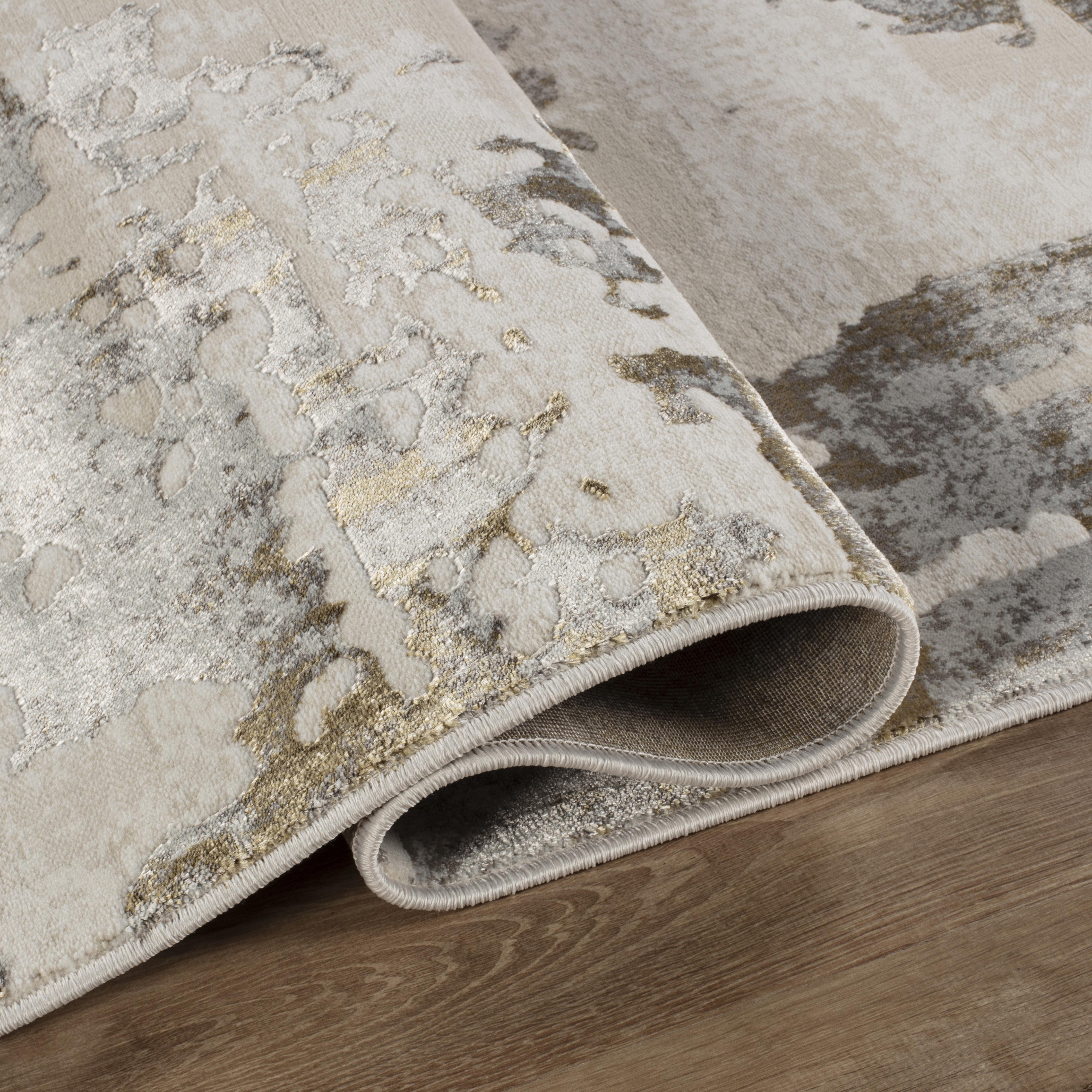 Viana 6015 Area Rug White/Gold