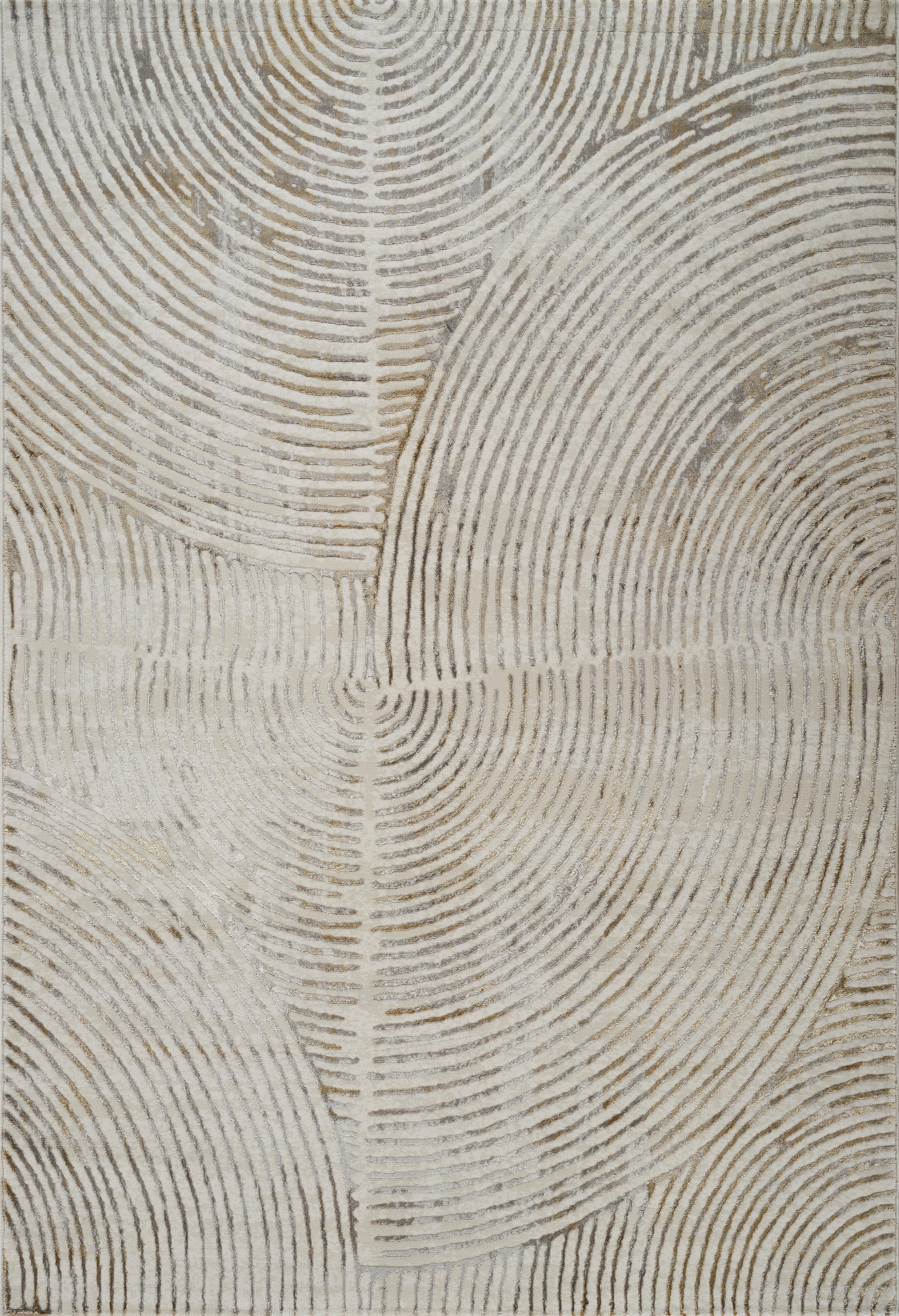 Viana 6181 Area Rug White/Gold
