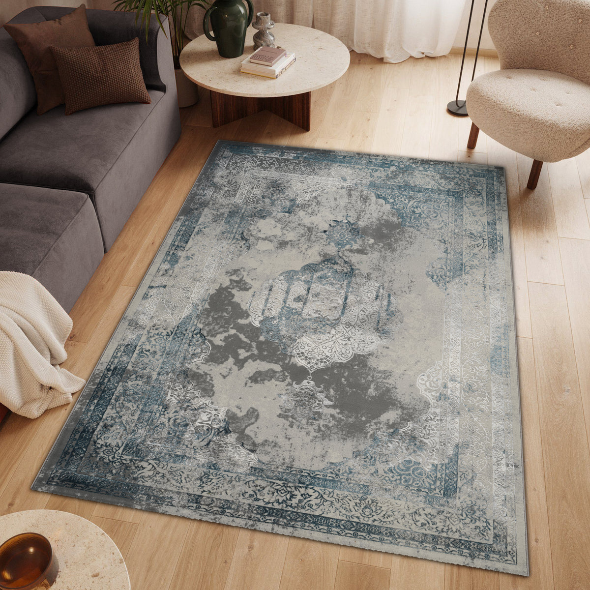 Florence 6341 Area Rug Grey/Blue