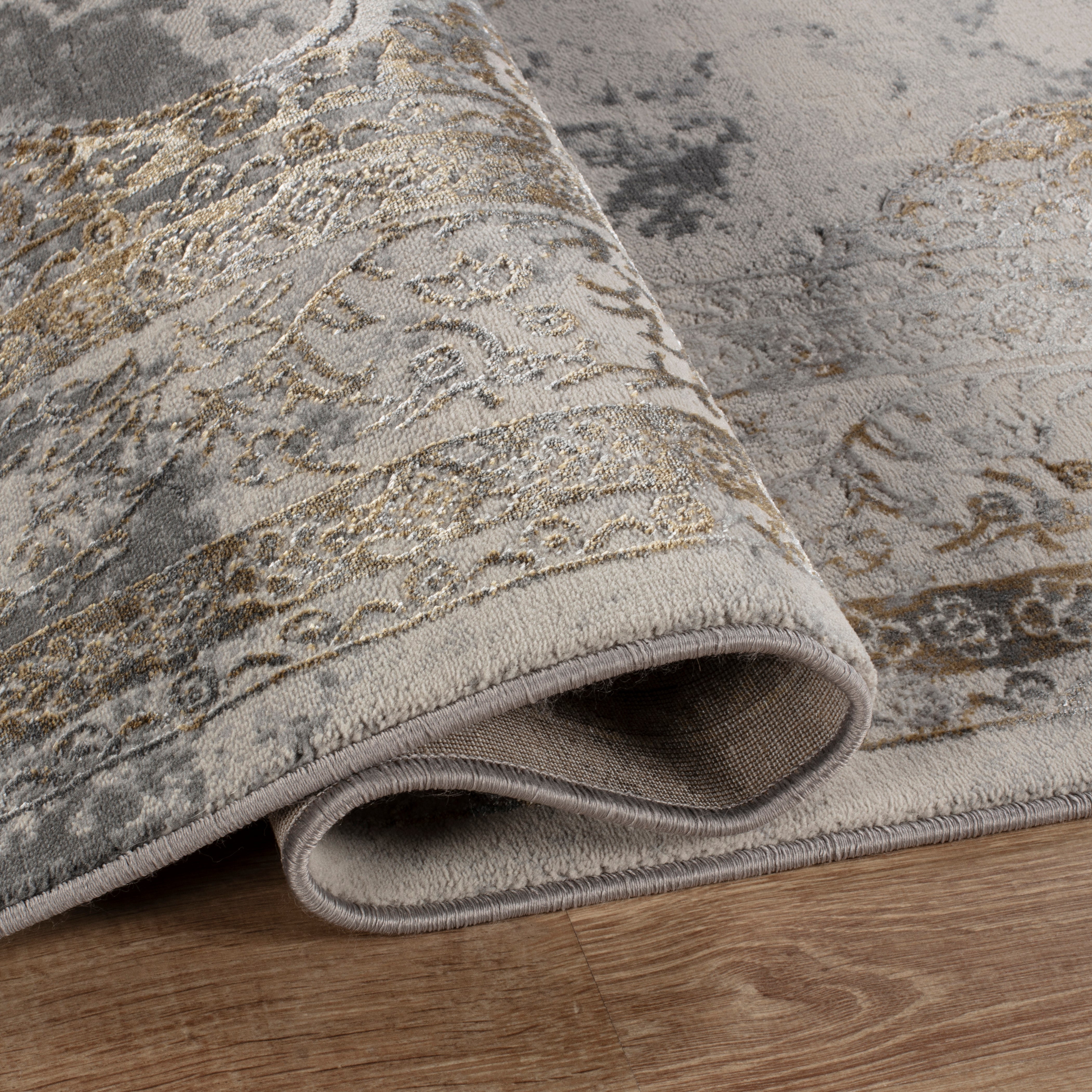 Florence 6341 Area Rug Grey/Gold