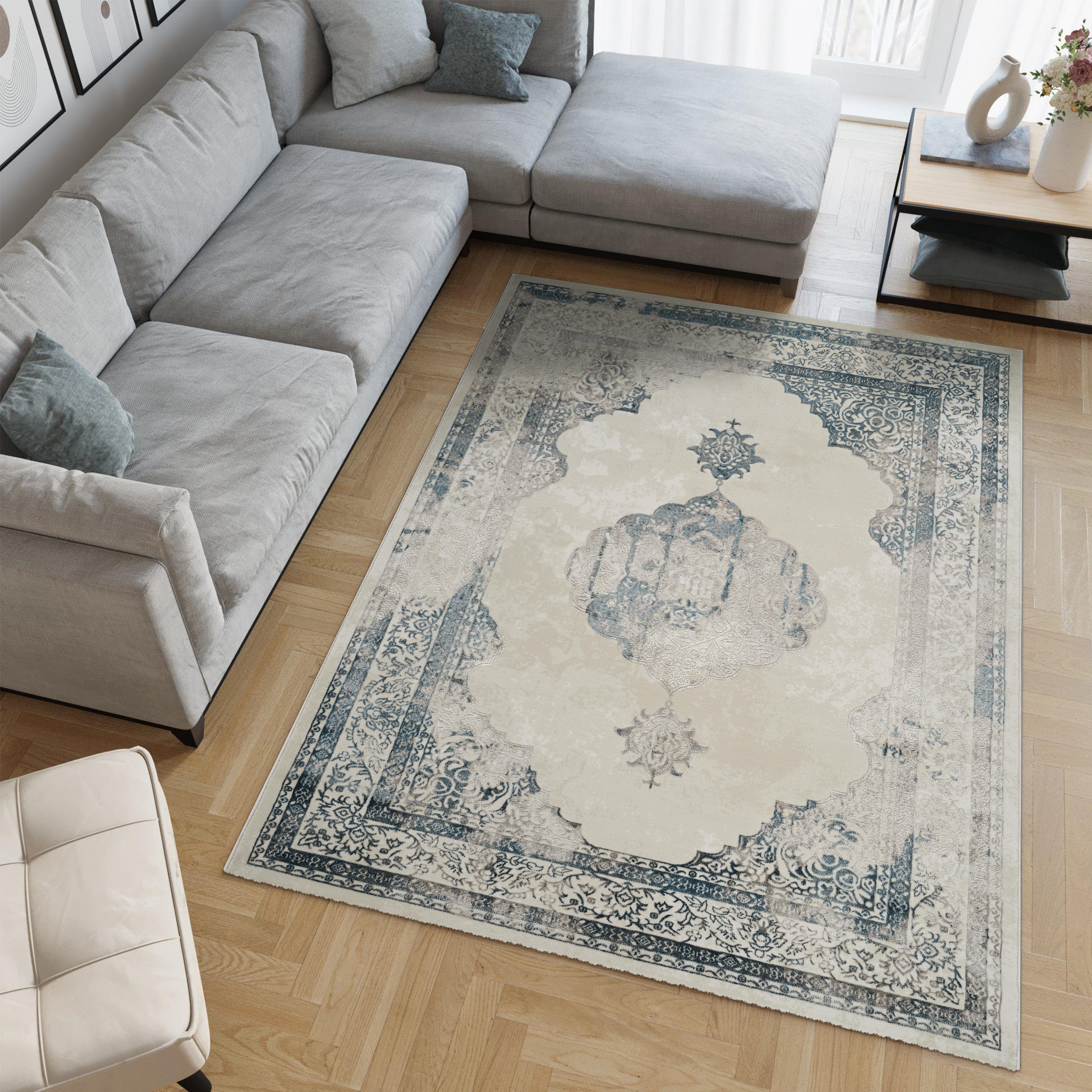 Viana 6341 Area Rug White/Blue