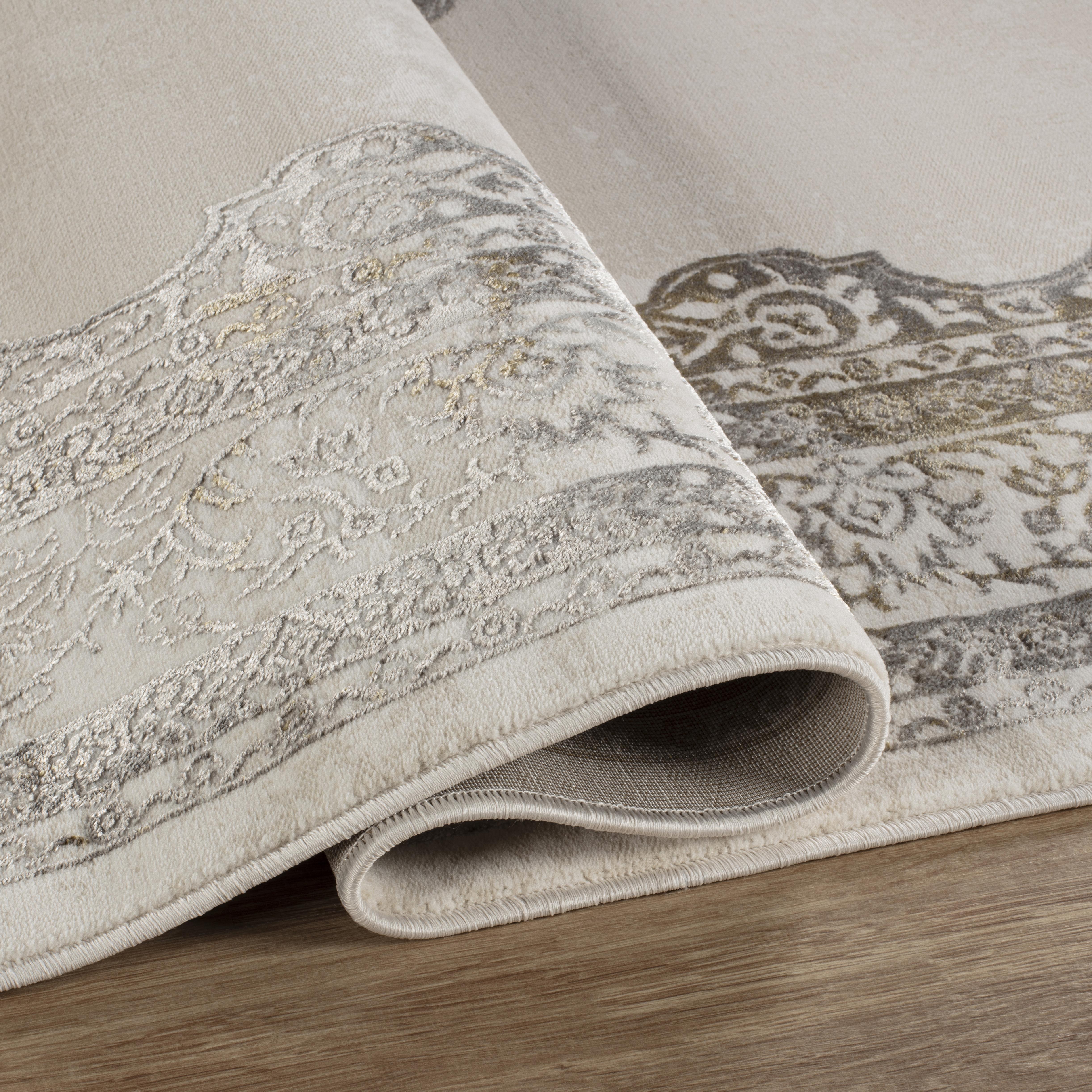 Viana 6341 Area Rug White/Gold