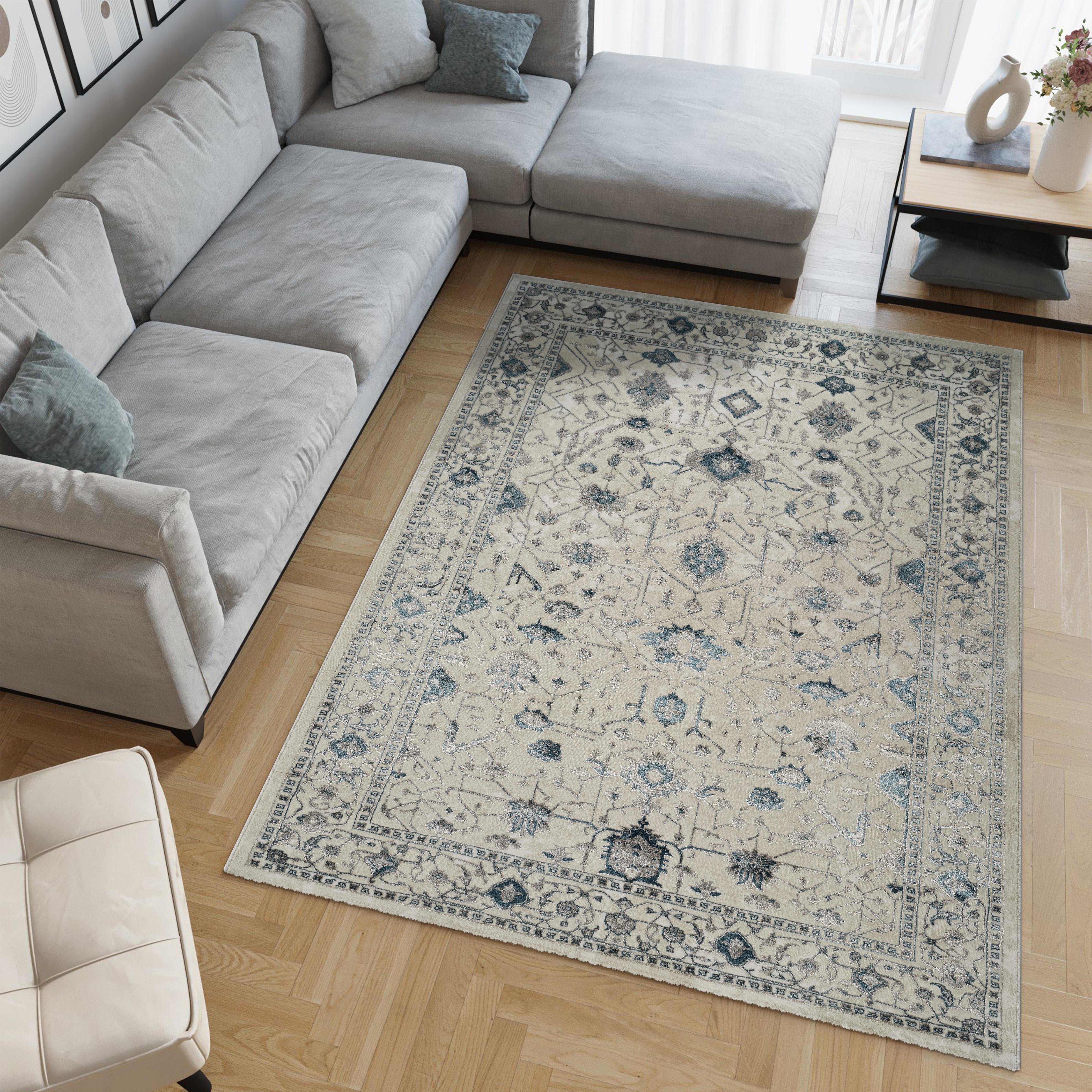 Viana 6344 Area Rug White/Blue