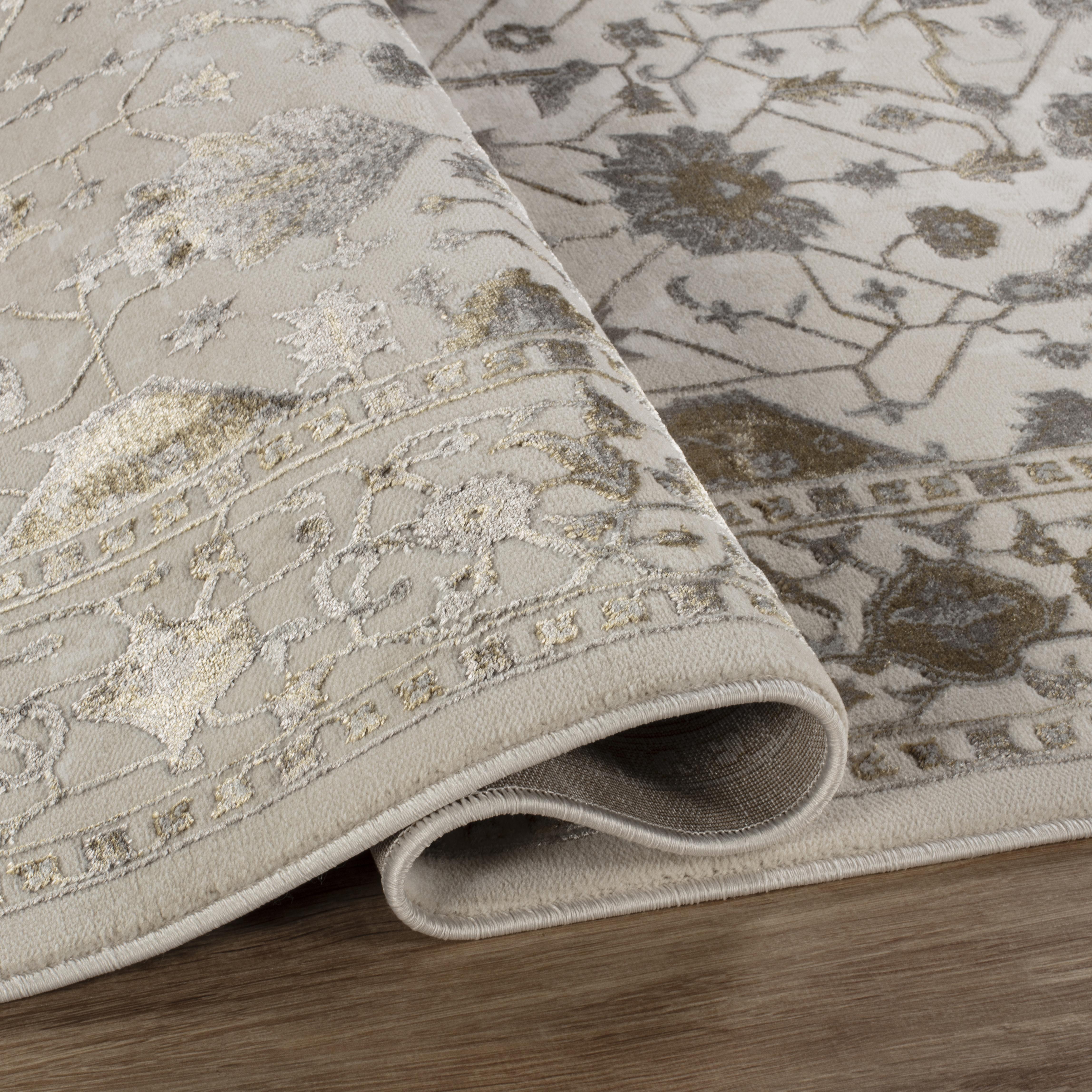 Viana 6344 Area Rug White/Gold