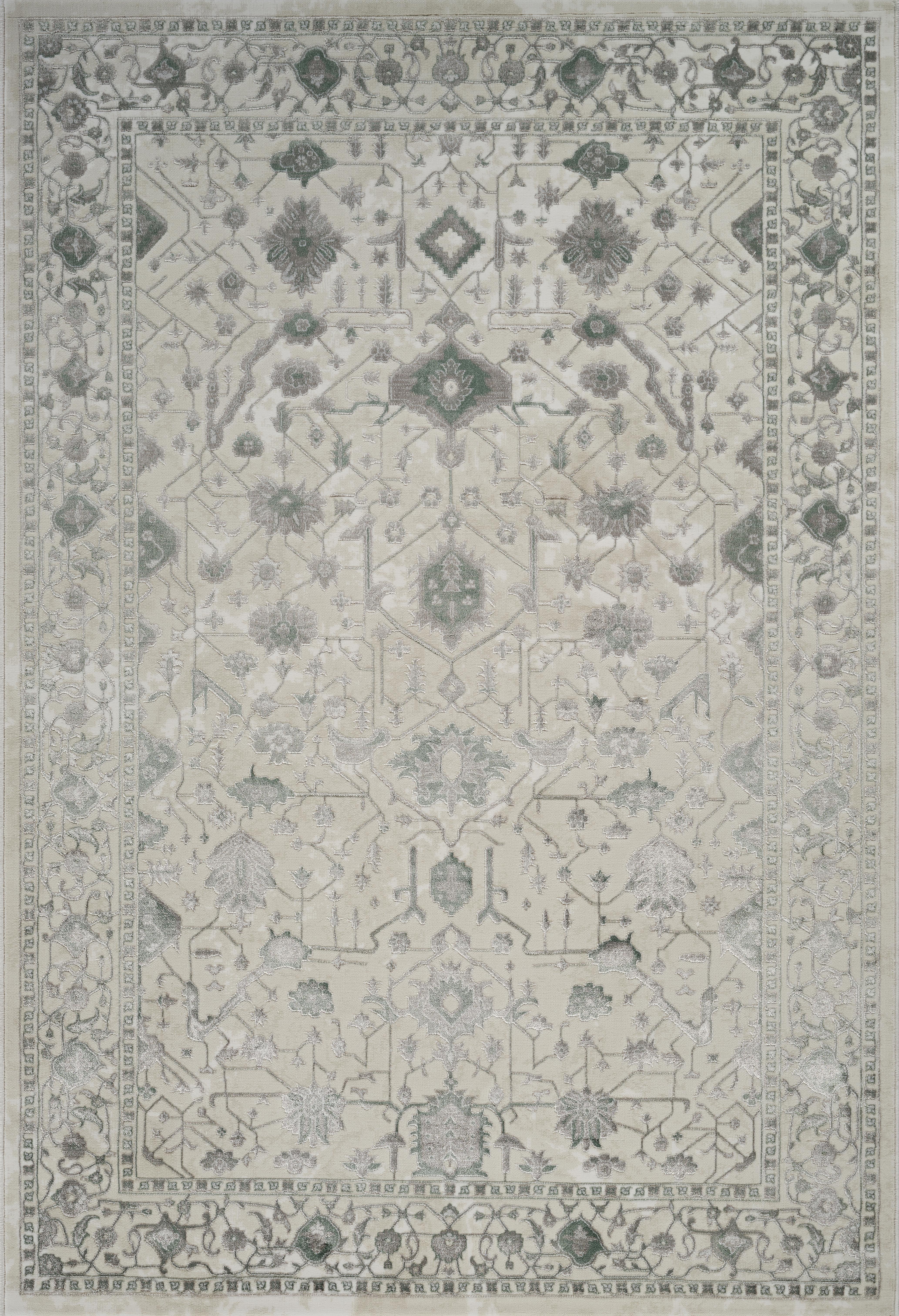Viana 6344 Area Rug White/Green