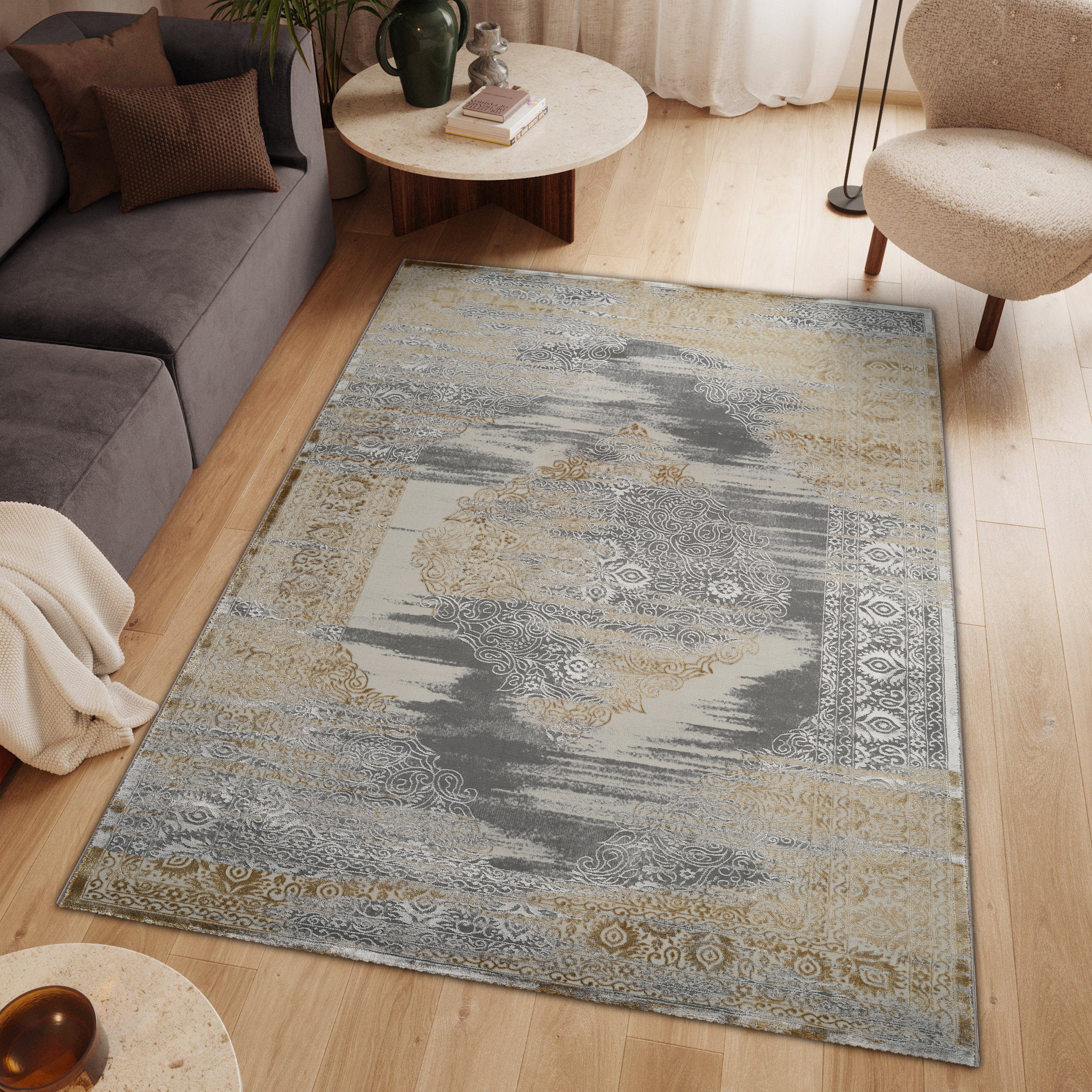 Florence 6772 Area Rug Grey/Gold