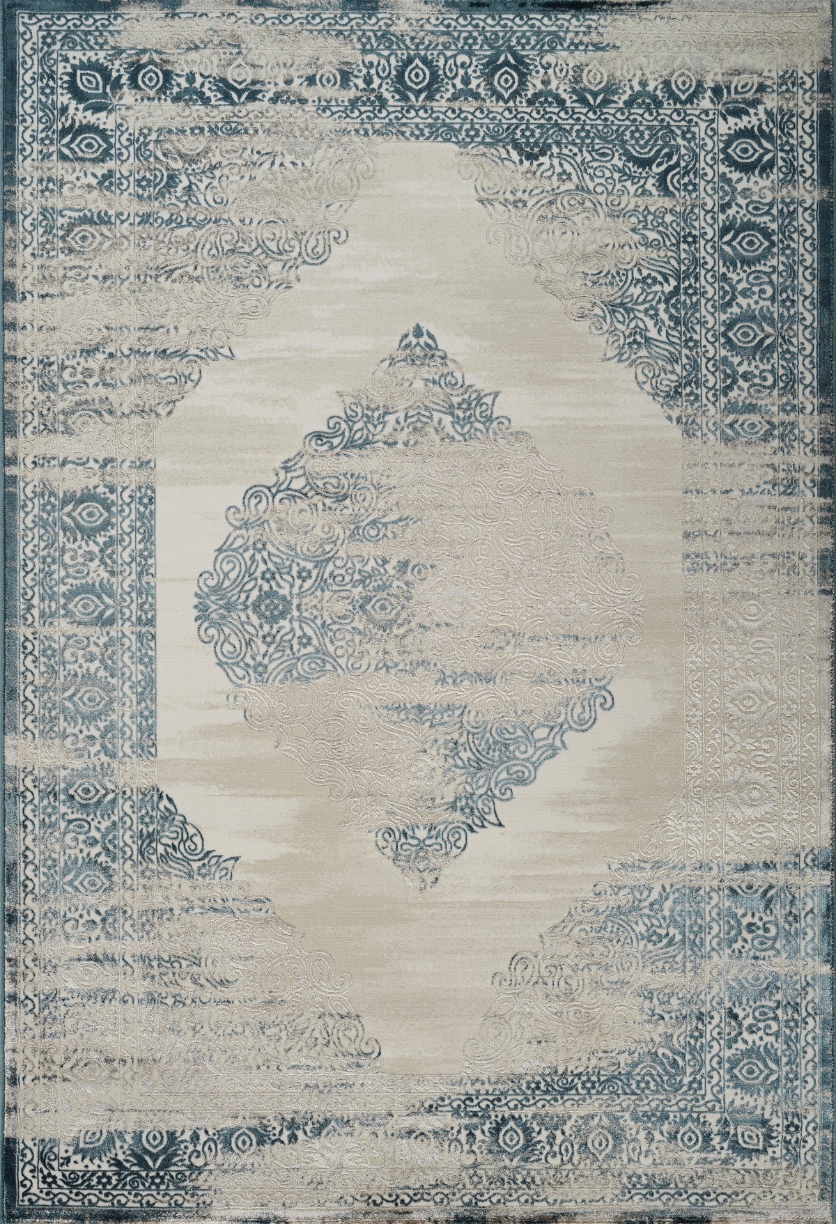 Viana 6772 Area Rug White/Blue