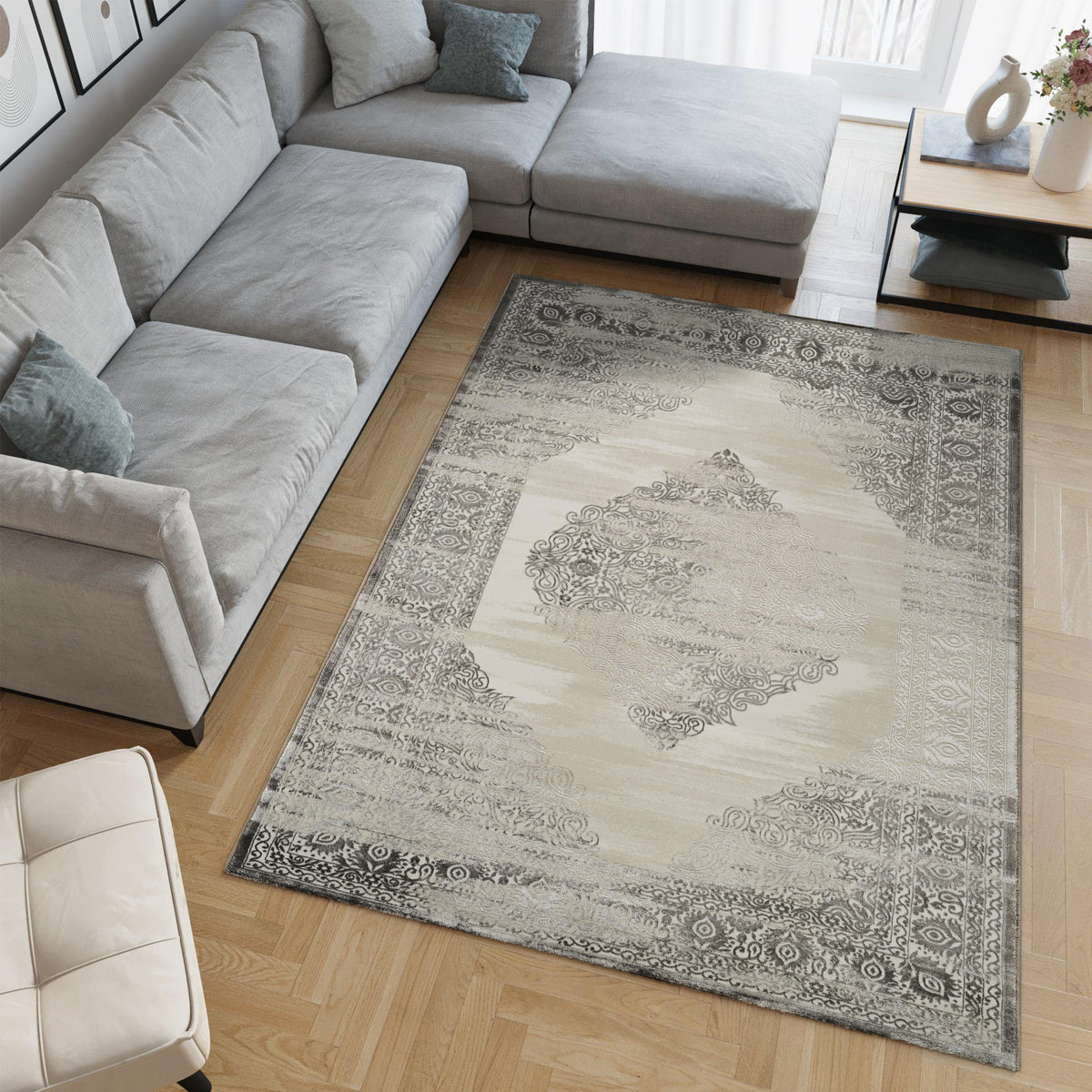 Viana 6772 Area Rug White/Vizion