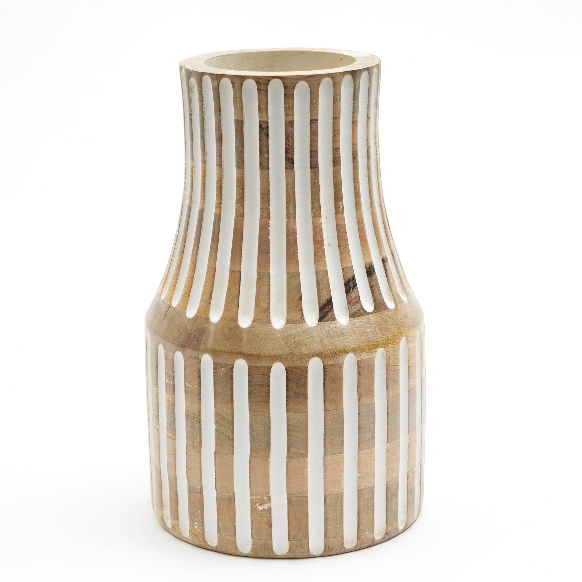 Vase | Decorative Handcrafted Accent Wood Vase | Unique Wooden Home Decor Piece