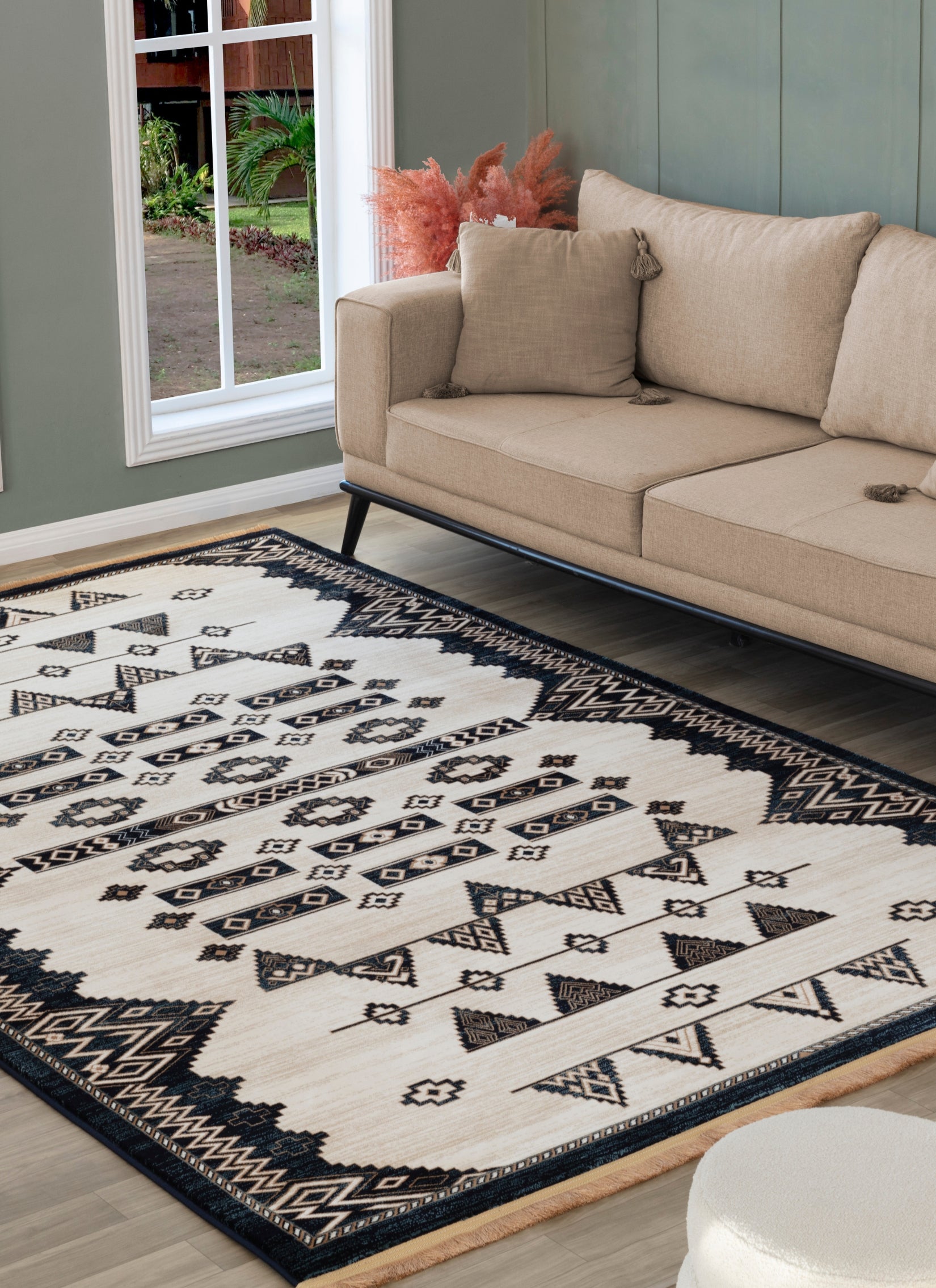 Kandahar E927A Area Rug Cream/Navy