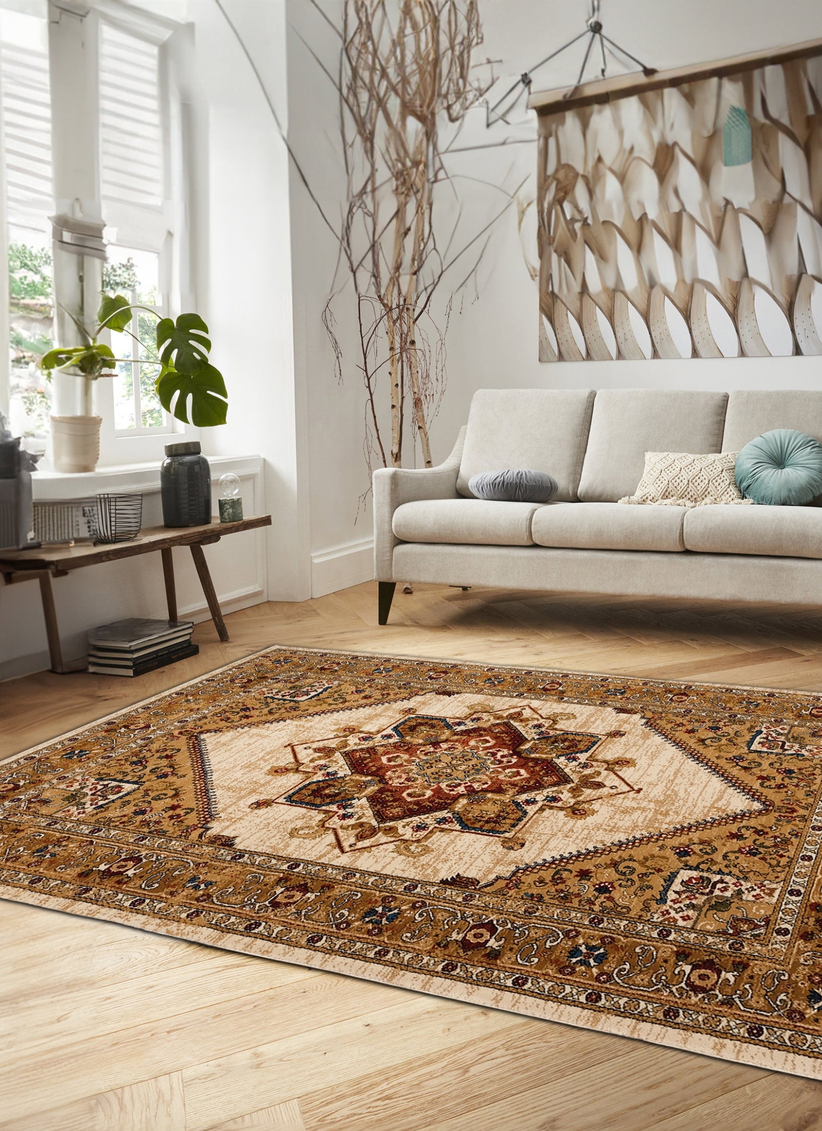 Tashkent 6080A Area Rug Cream/Cream