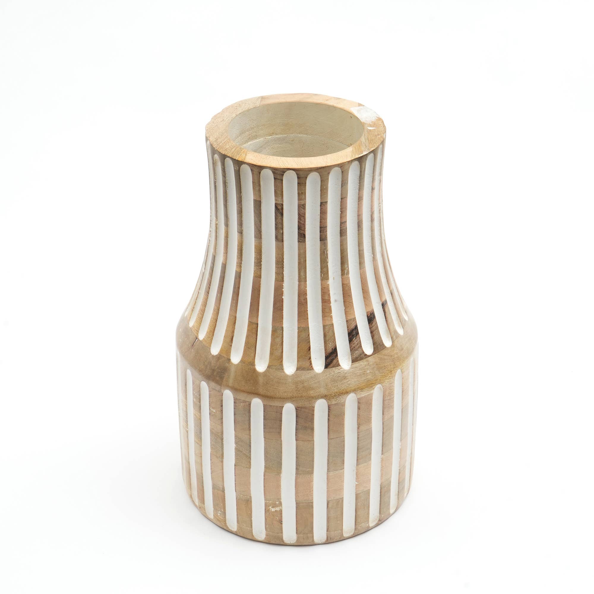 Vase | Decorative Handcrafted Accent Wood Vase | Unique Wooden Home Decor Piece