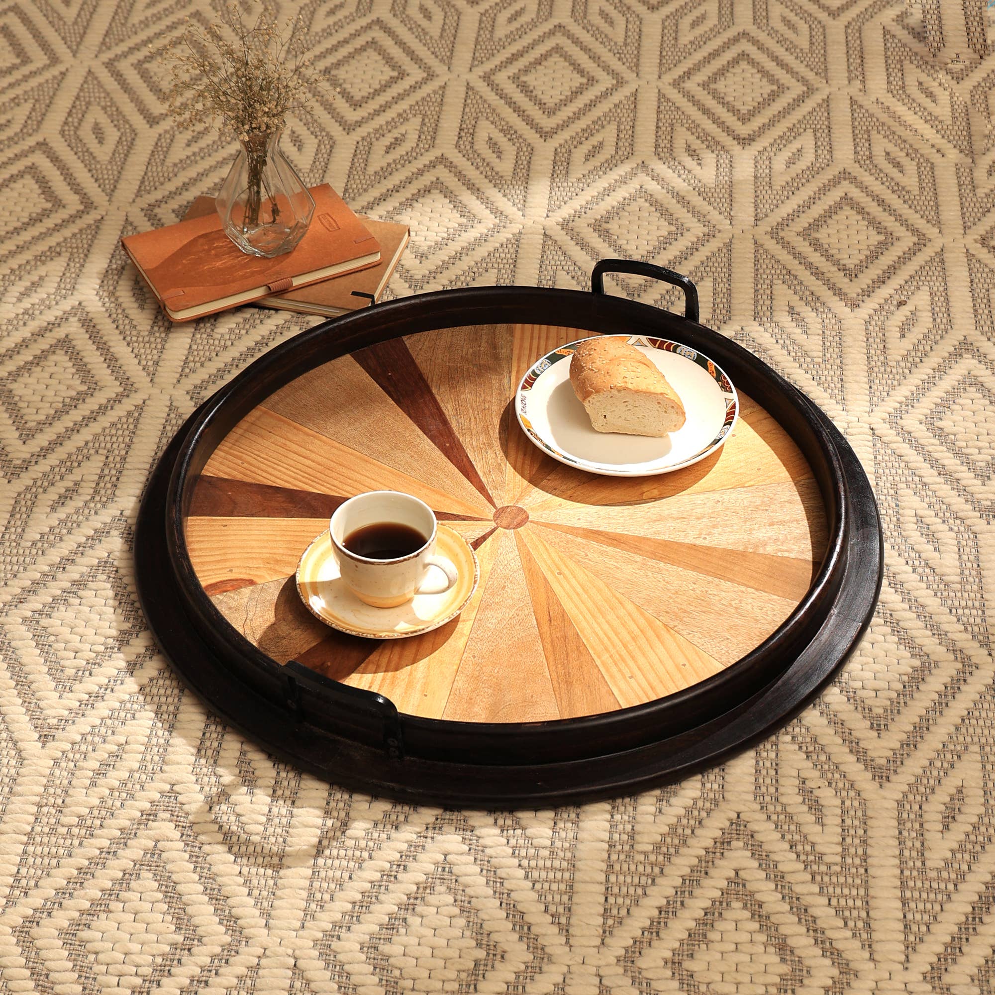 Wood Tray | Decorative Wooden Serving Tray | Stylish Home Décor Accent