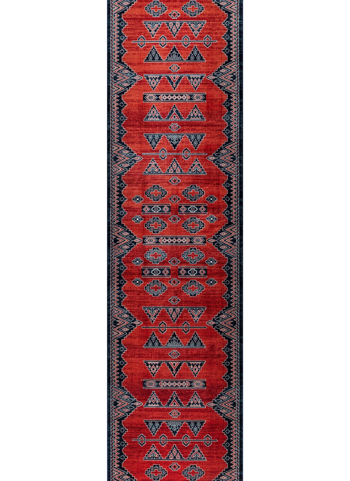 Traditional Tribal Southwestern Geometric Rose Area Rug & Runner – E927A Rose