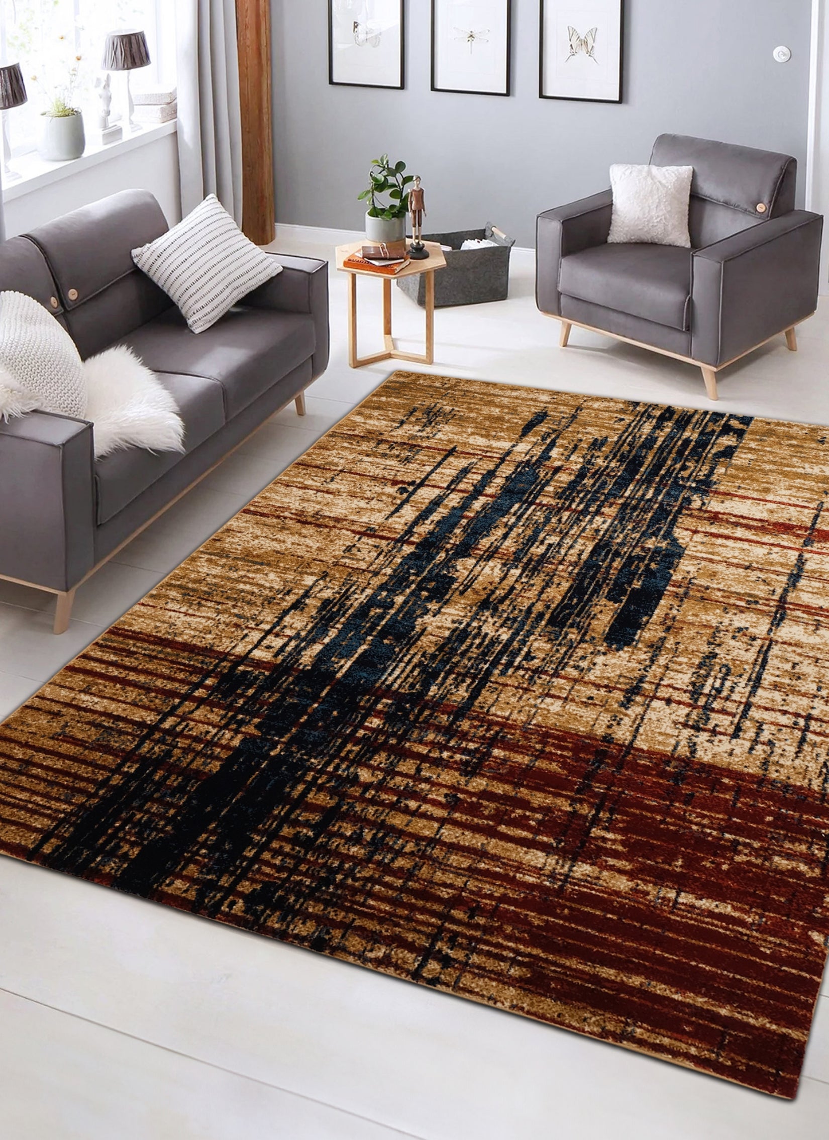 Tashkent 6447A Area Rug Red/Terra