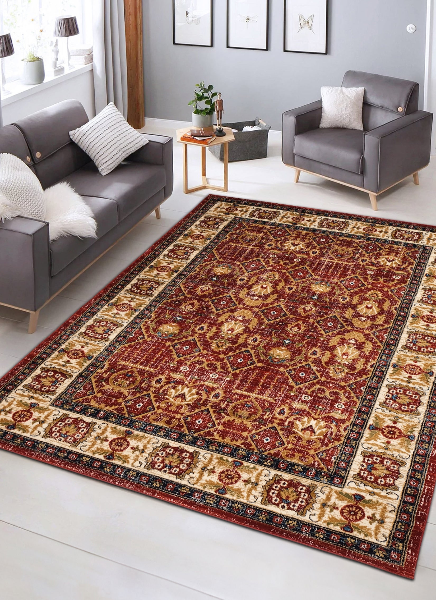 Tashkent 6081A Area Rug Red/Red