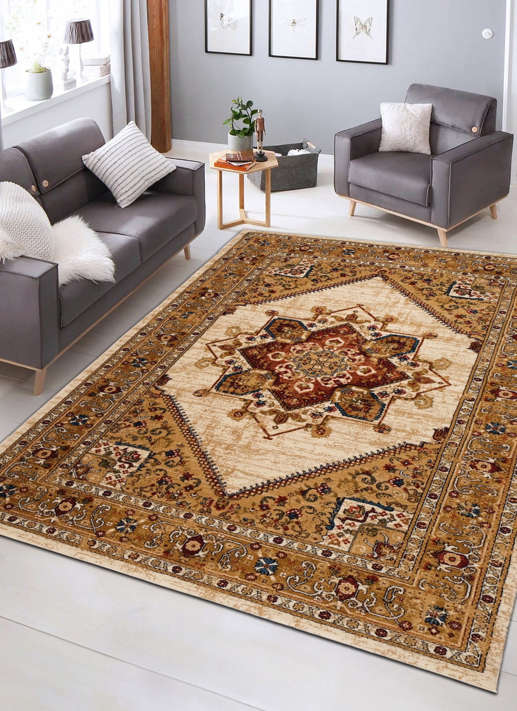 Tashkent 6080A Area Rug Cream/Cream