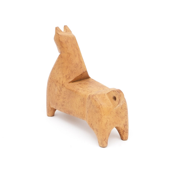 Wooden Horse Decor | Handcrafted Mango Wood Orange Sculpture (2 Sizes)