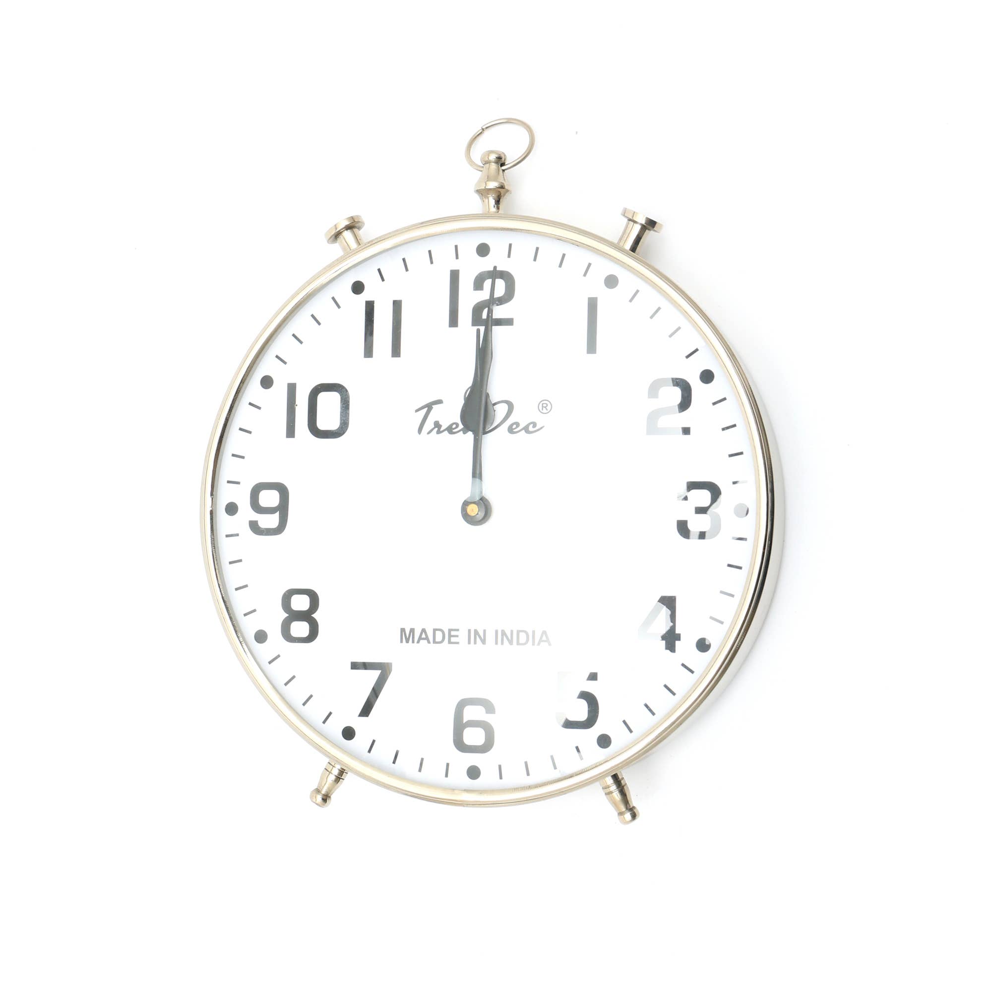 Decorative & Classic Aluminum Silver Table Clock - Desk clock