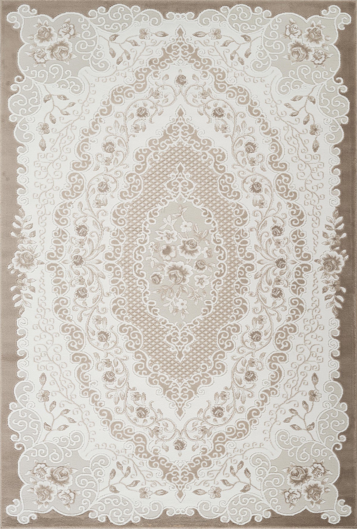 Troy Area Rug 17456 BEIGE BROWN