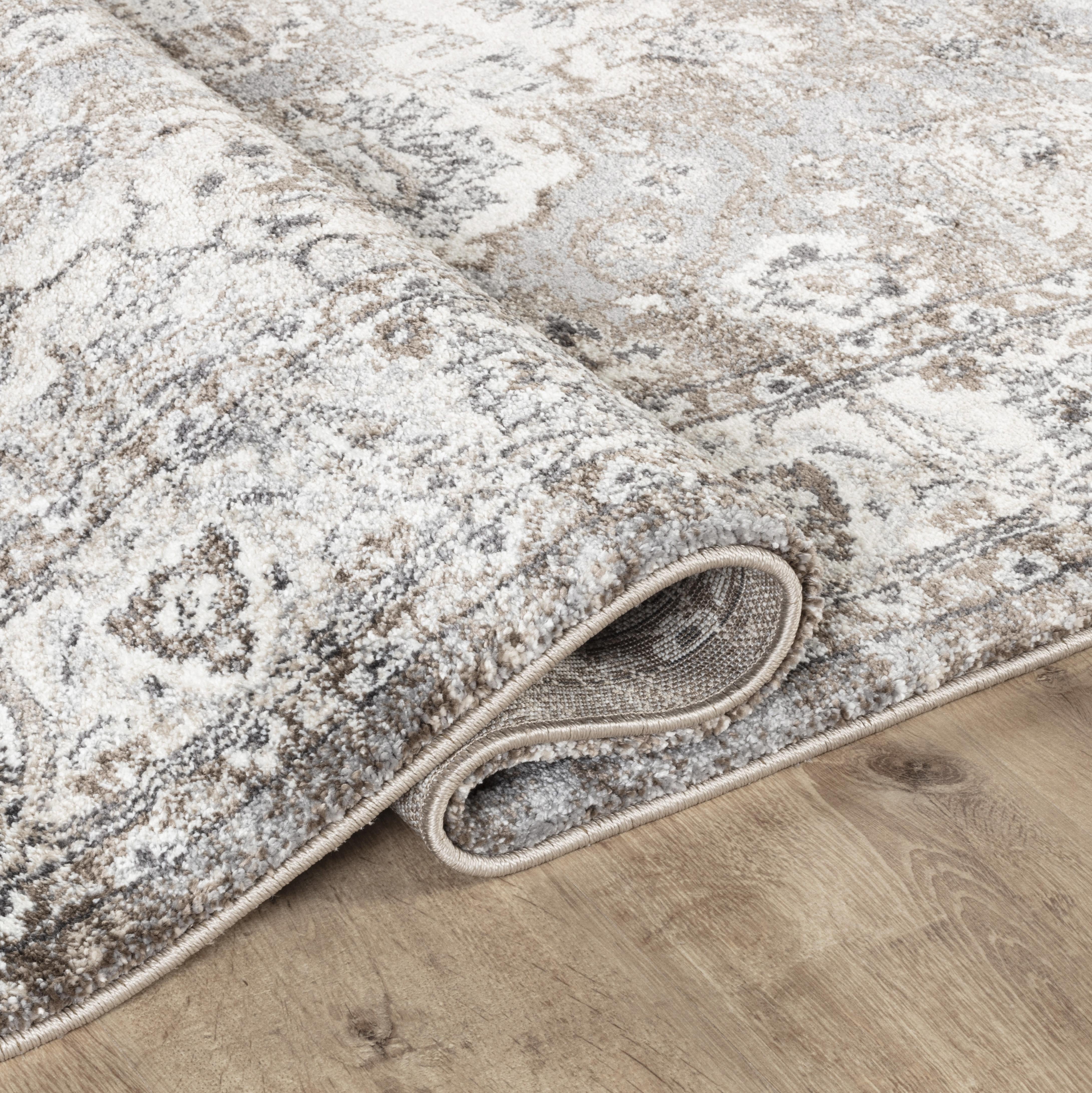 Traditional Vintage Oriental Medallion Beige Area Rug & Runner – A859A Beige/Beige