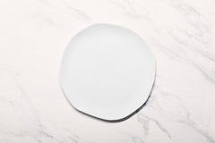 Porcelain Flat Dinner Plate | Uneven Shape | Set of 6