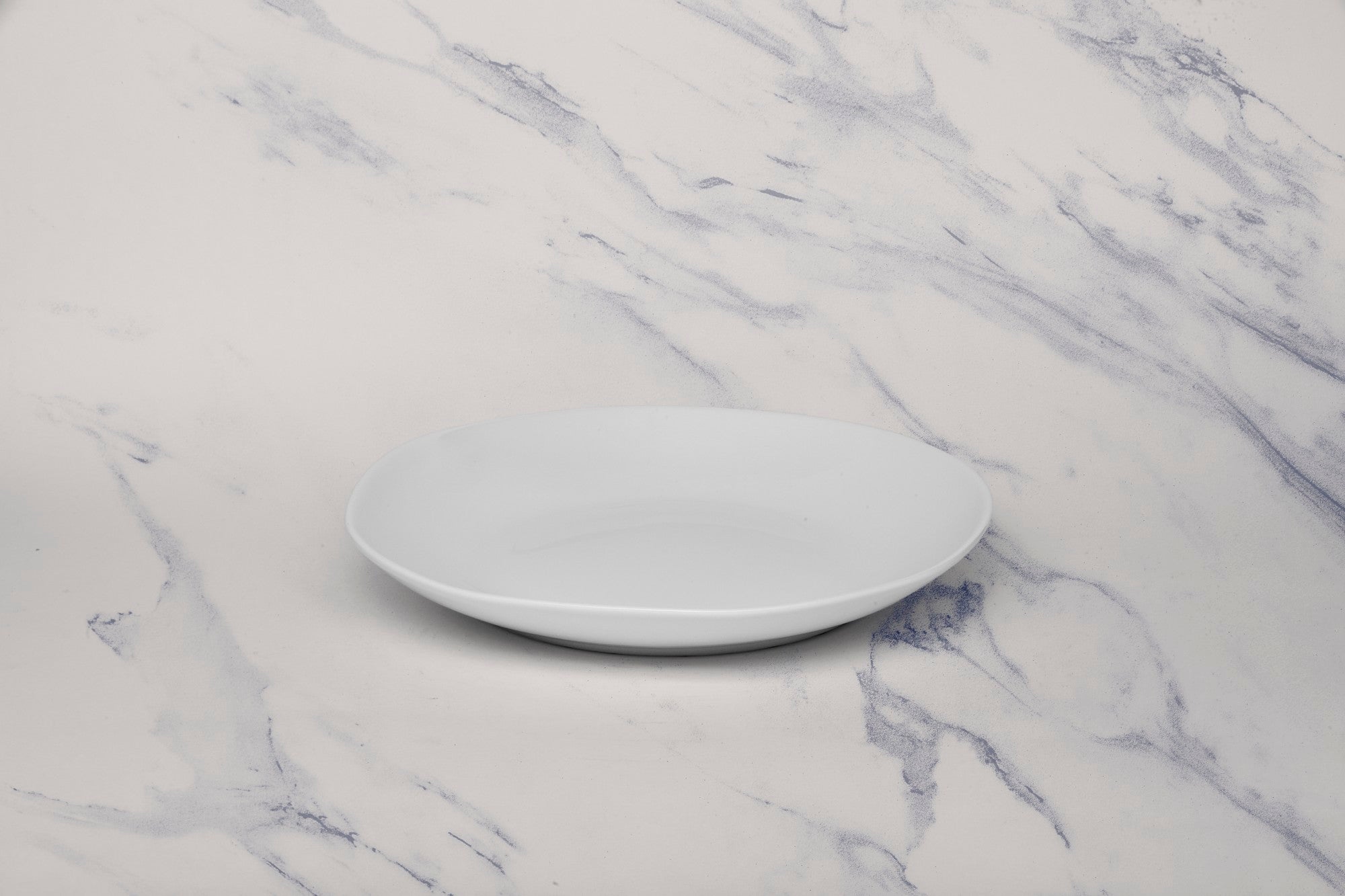 Porcelain Deep Dinner Plate | Uneven Shape | Set of 6