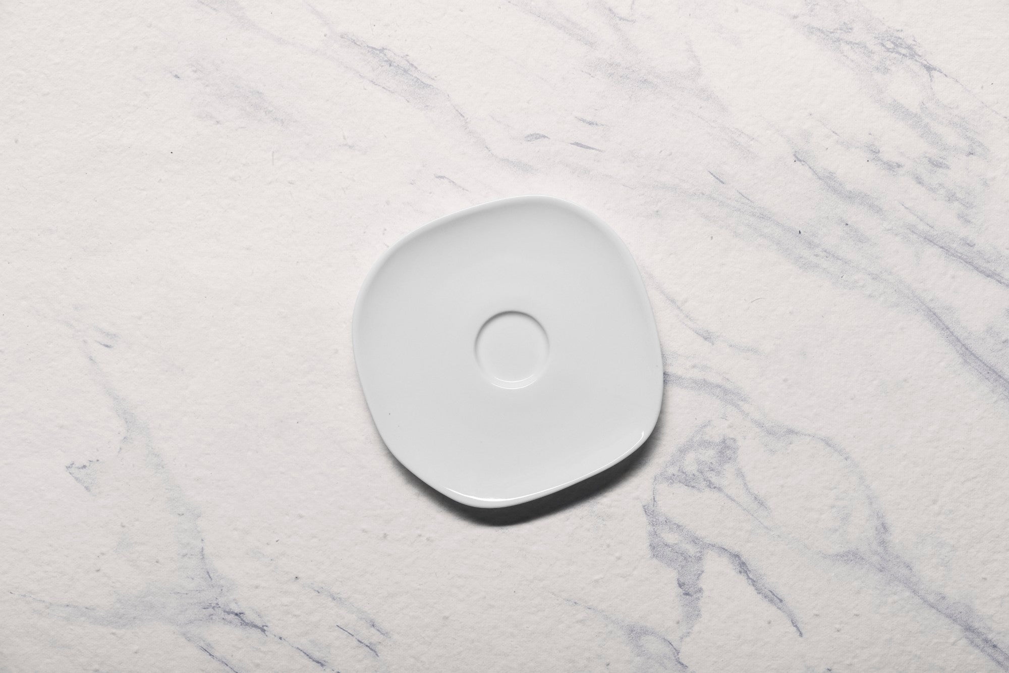 Porcelain Saucer | Uneven Shape | Set Of 12