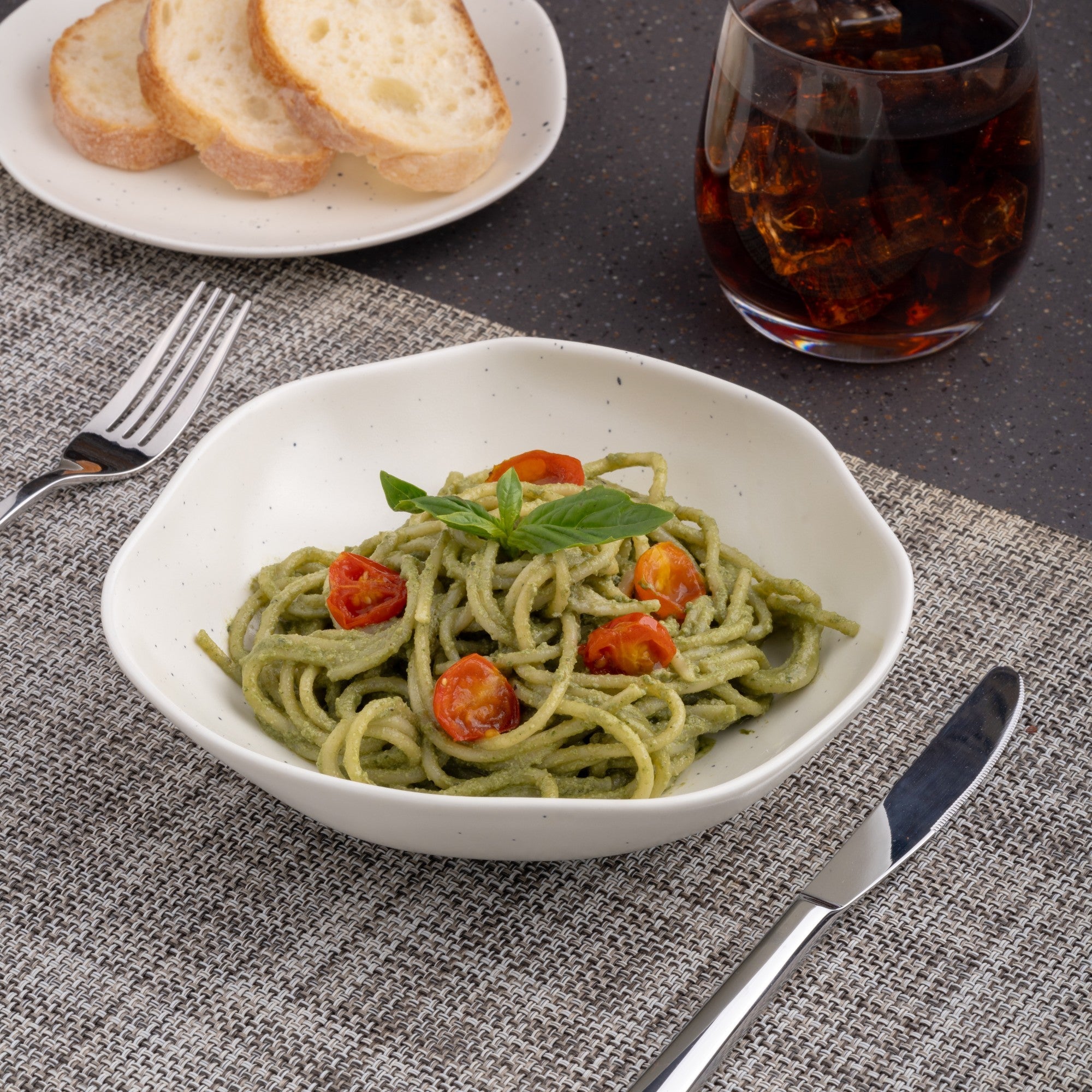 Porcelain Deep Dinner Plate | Uneven Shape | Set of 6