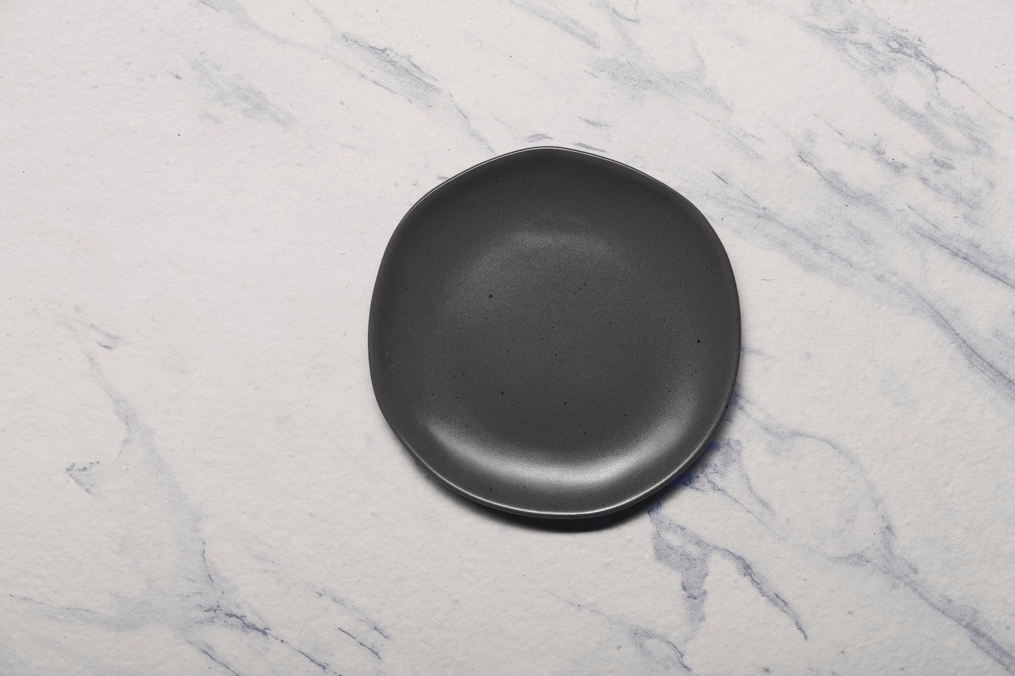 Porcelain Flat Dinner Plate | Uneven Shape | Set of 12