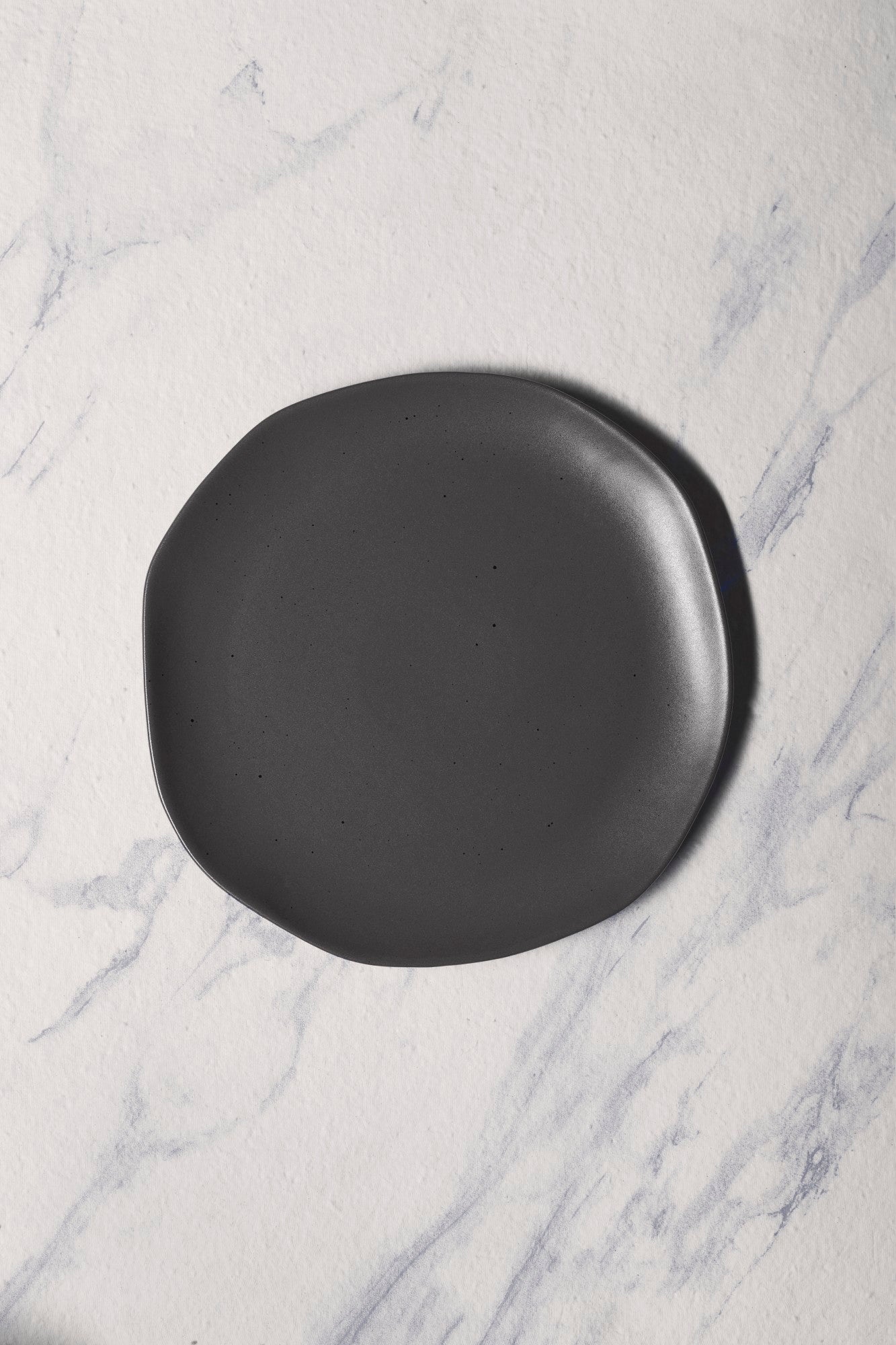Porcelain Flat Dinner Plate | Uneven Shape | Set of 6