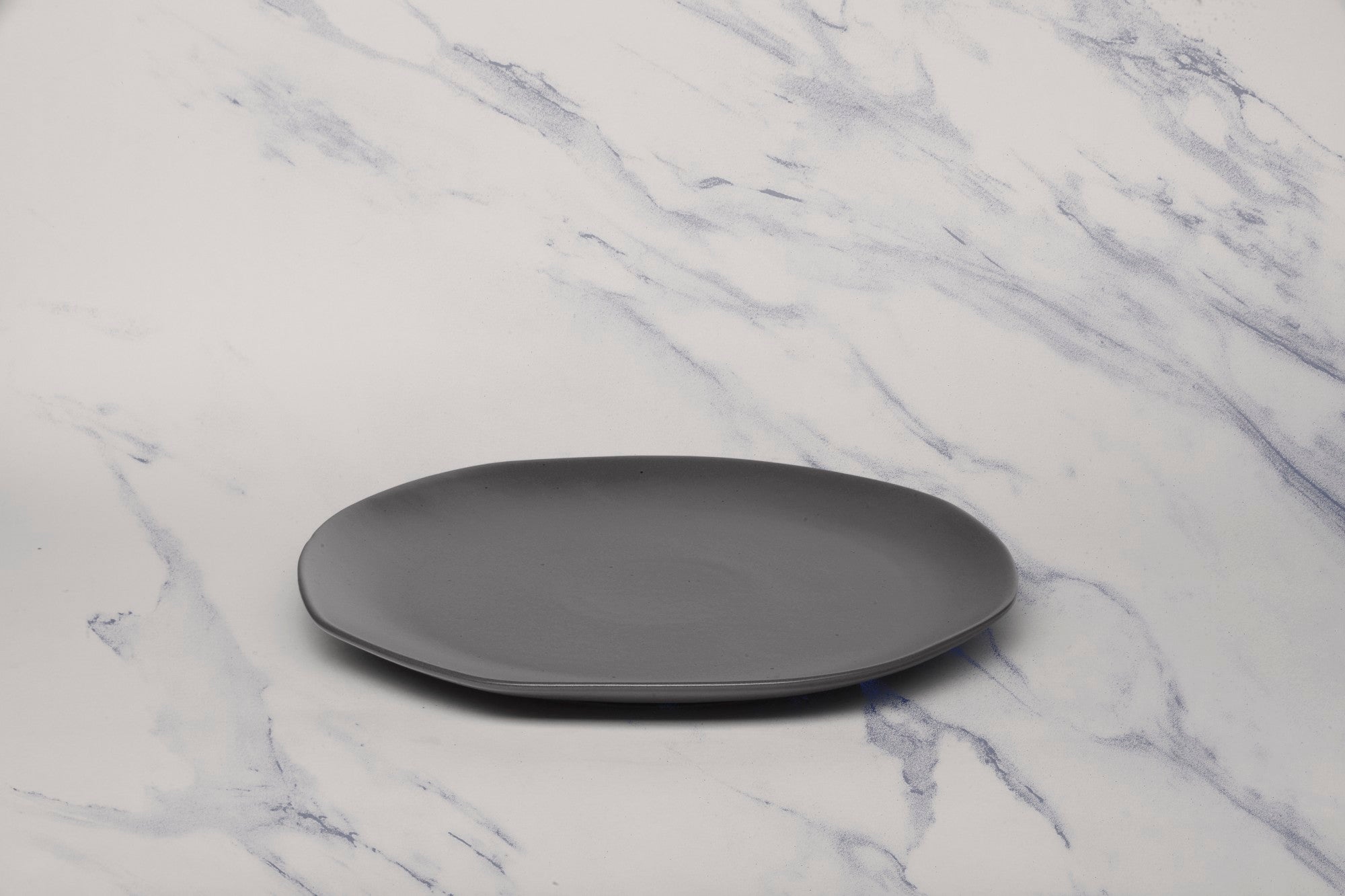 Porcelain Flat Dinner Plate | Uneven Shape | Set of 6