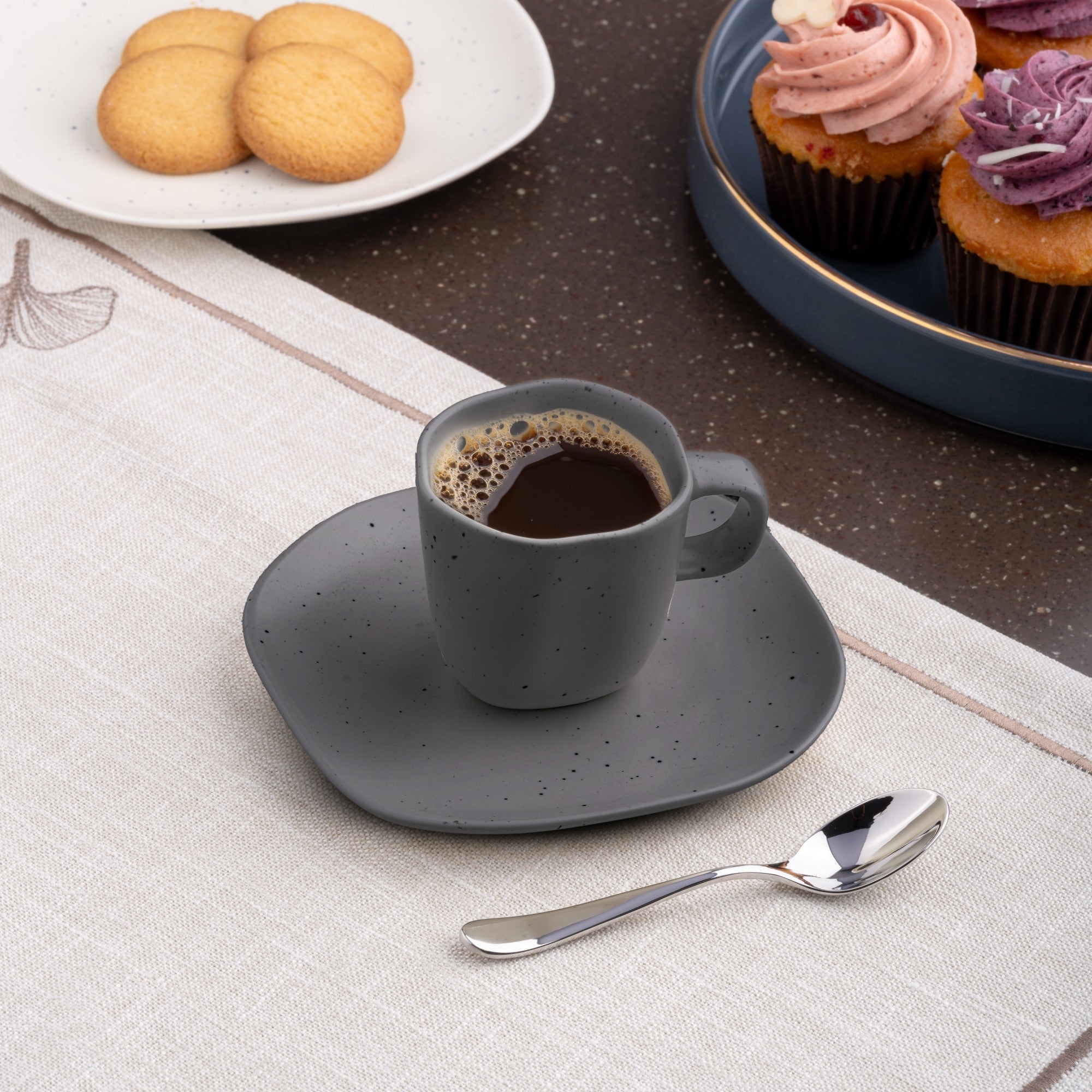 Porcelain Saucer | Uneven Shape | Set Of 12