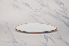 Porcelain Platter | Triangle Plate-11.4x7.5" | Set of 6