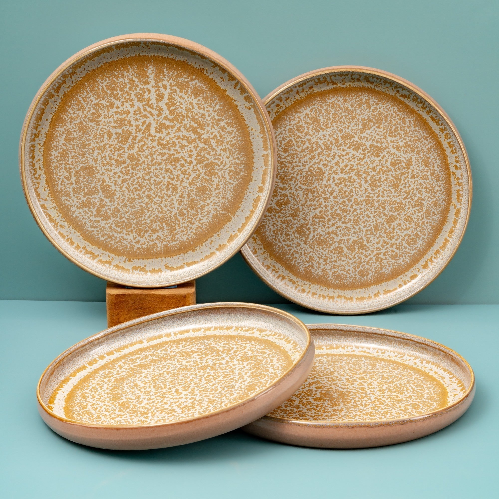 Artistic Porcelain Dinner Plate| Round Shape, Set of 4