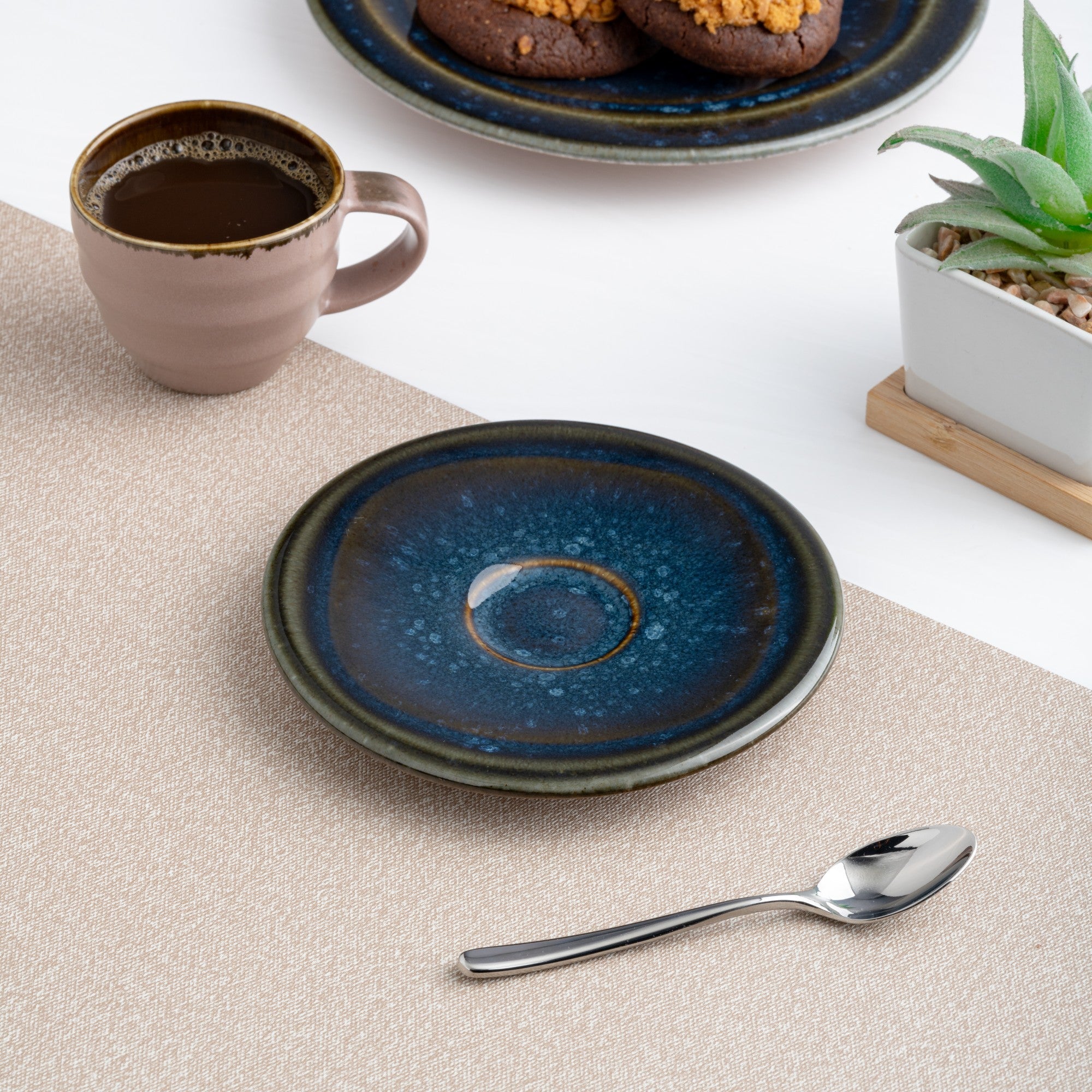 Porcelain Saucer | Splash Denim | Set of 12