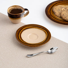 Porcelain Saucer | Splash Edge Sahara | Set of 12