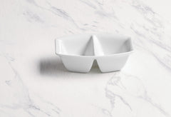 Rectangular Twin Bowl | 4.4oz, Porcelain | Pack of 18