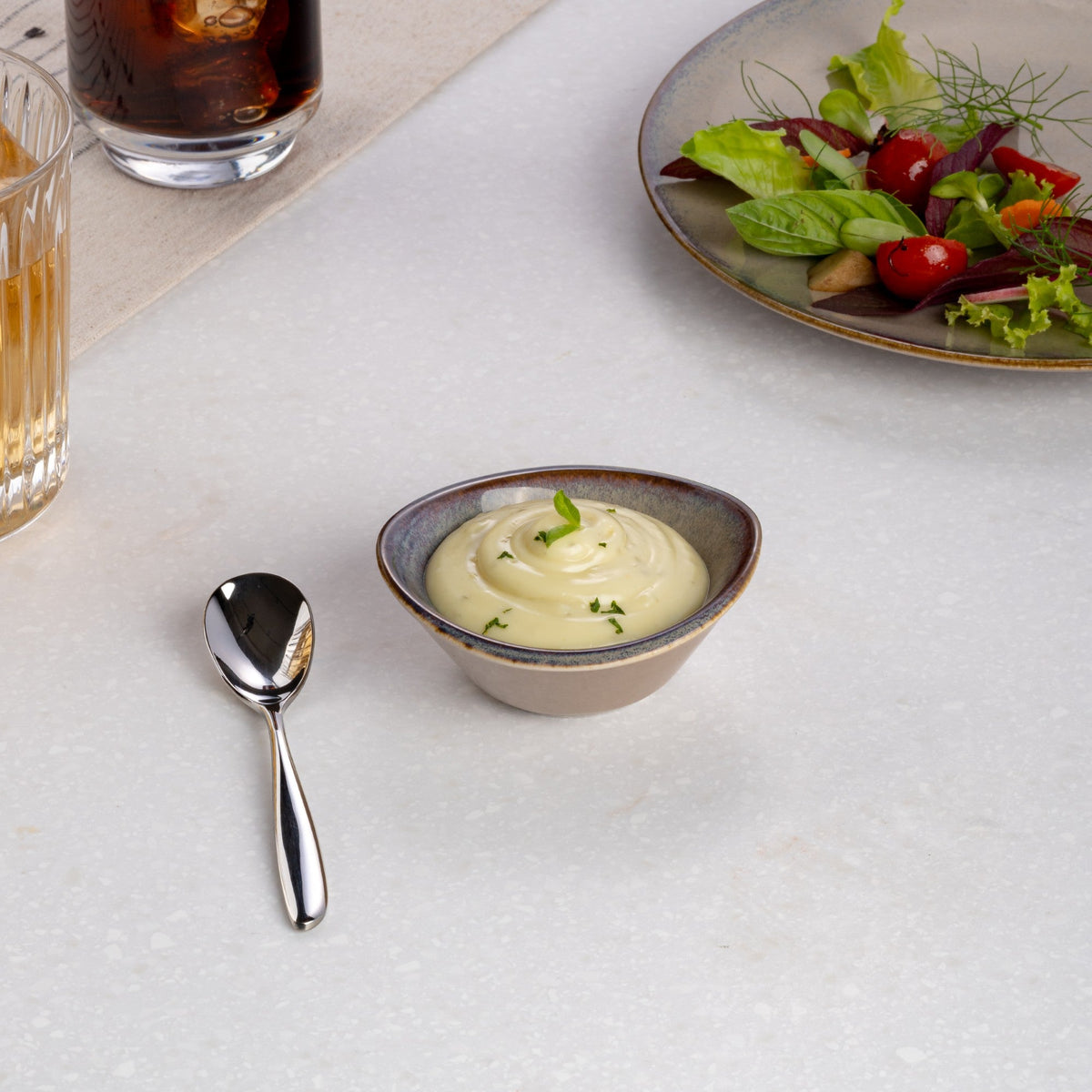 Porcelain Bowl | Miniature Curved Bowl | Set of 18