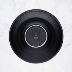 Deep Plate| Black Finish, Porcelain | Set of 6