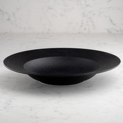Deep Plate| Black Finish, Porcelain | Set of 6
