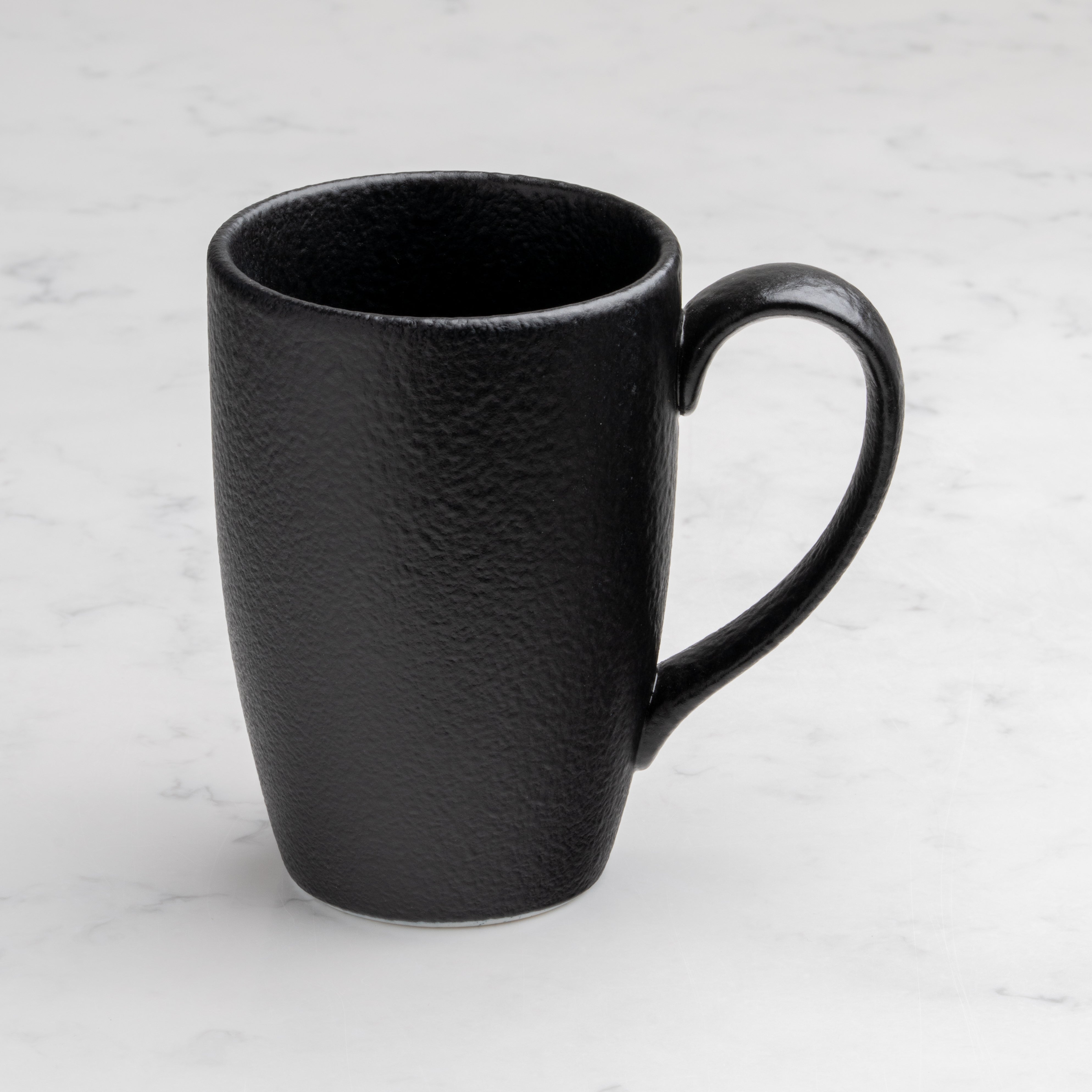 Non Stackable Mug | Black, Porcelain | 10.14oz | Set of 6 pcs