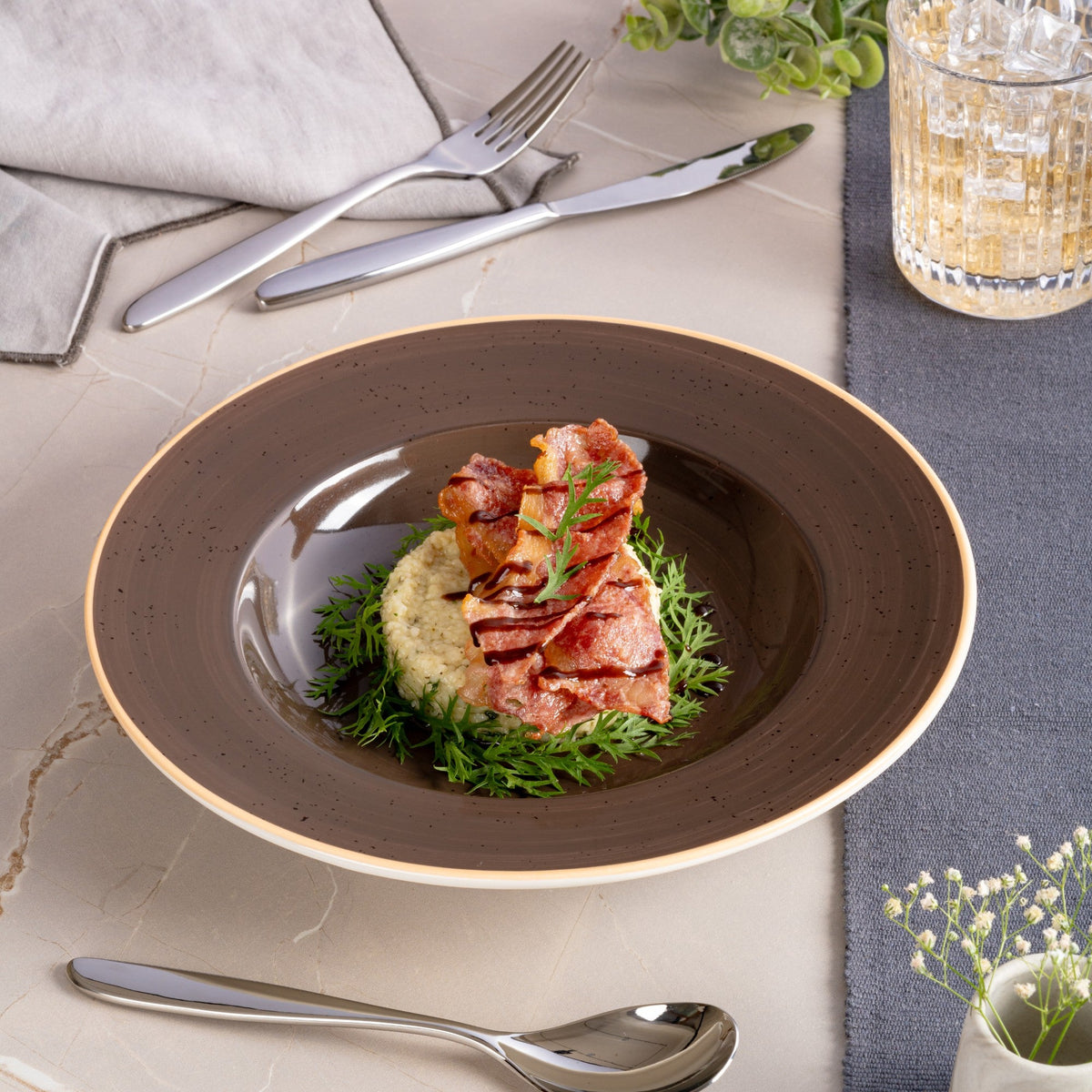 Porcelain Deep Plate | Prime Deep Dinner Plate, Set of 6